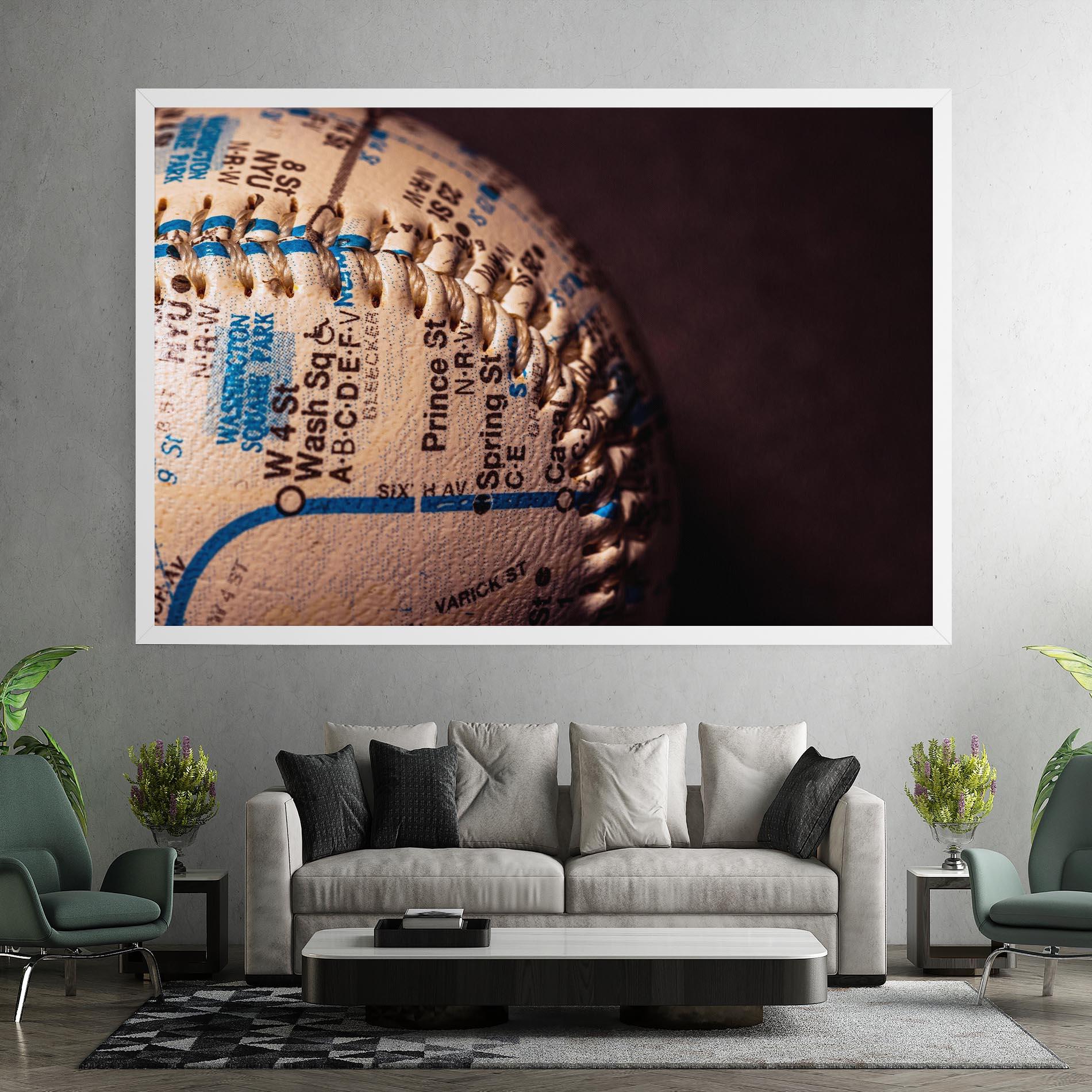 Obraz na Płótnie Blue Text Baseball Ball mockup 7