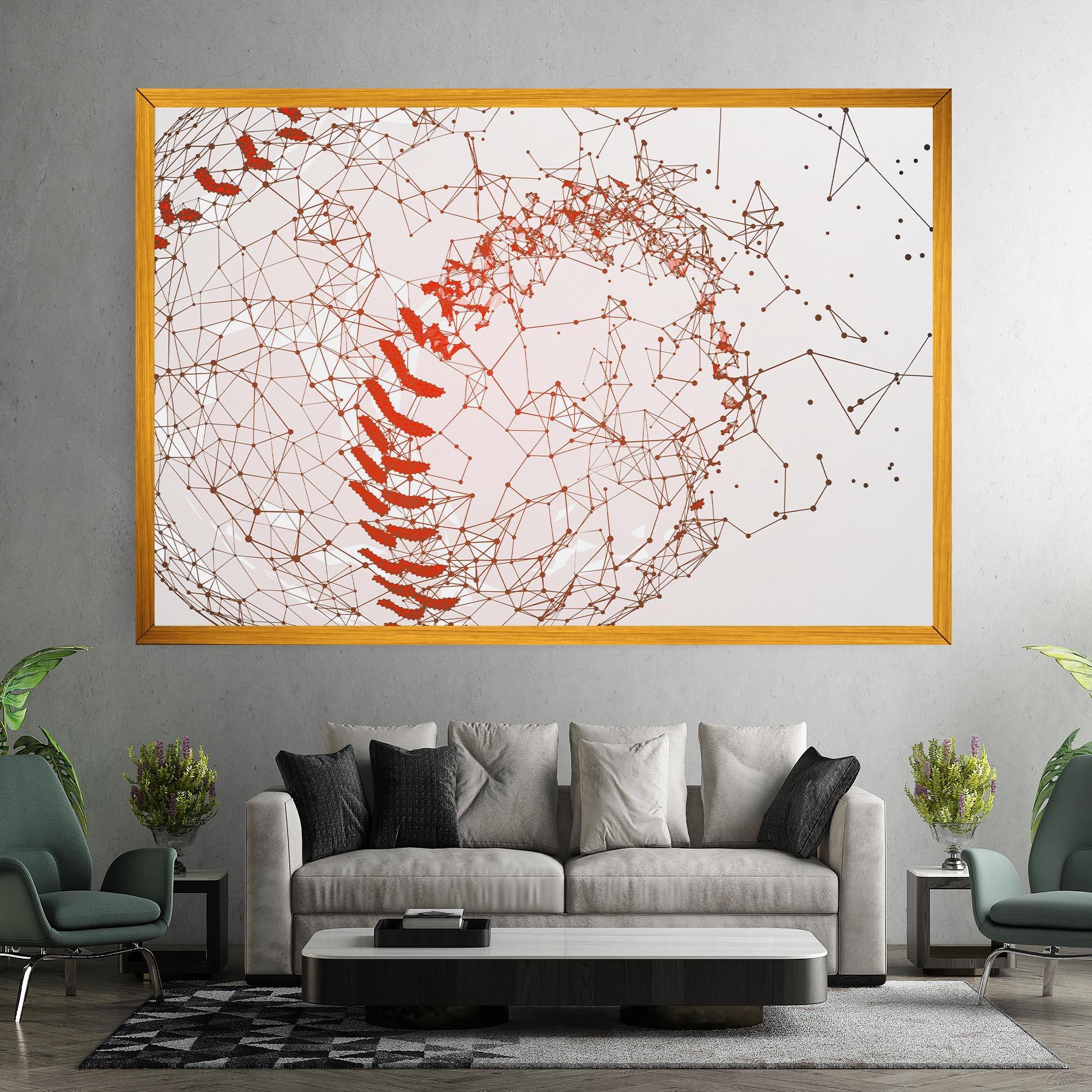 Obraz na Płótnie Baseball Line Art mockup 7