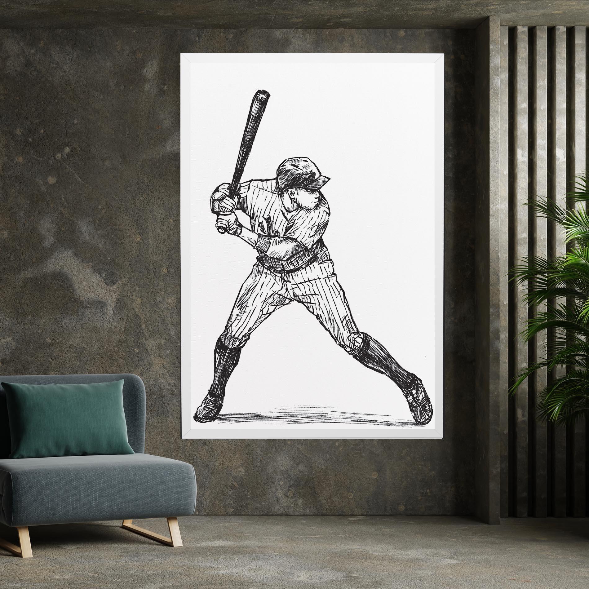 Obraz na Płótnie Baseball Play mockup 7