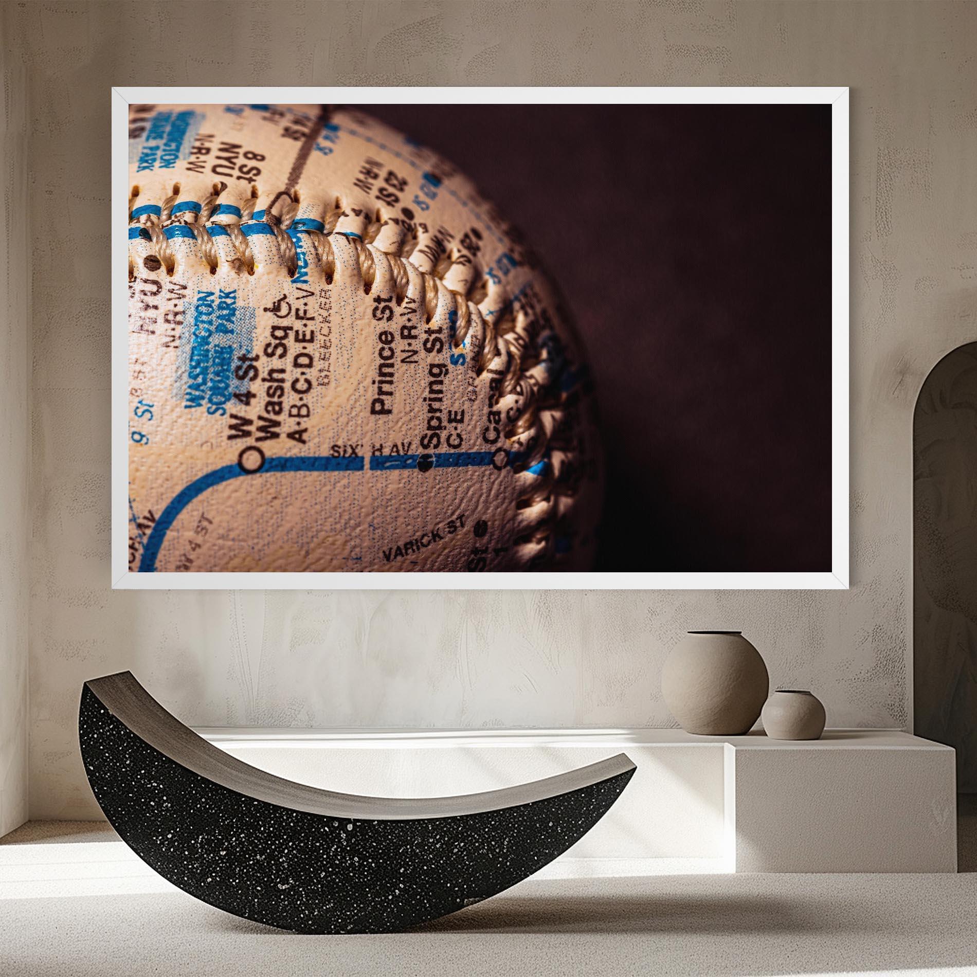 Obraz na Płótnie Blue Text Baseball Ball mockup 8