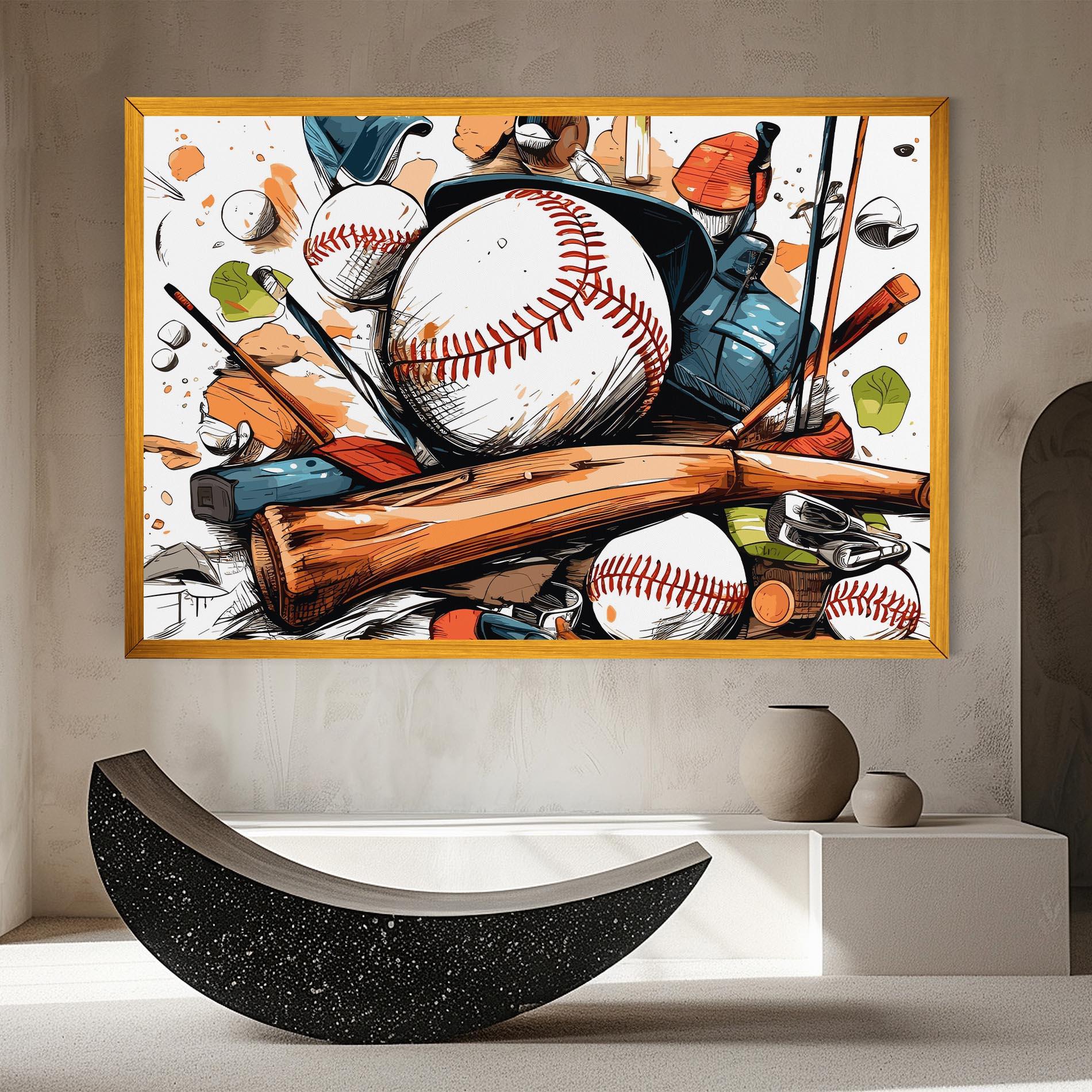 Obraz na Płótnie Baseball Trash mockup 8