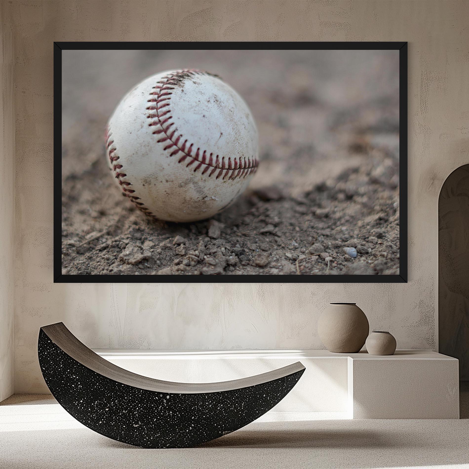 Obraz na Płótnie Dusty Baseball Ball mockup 8