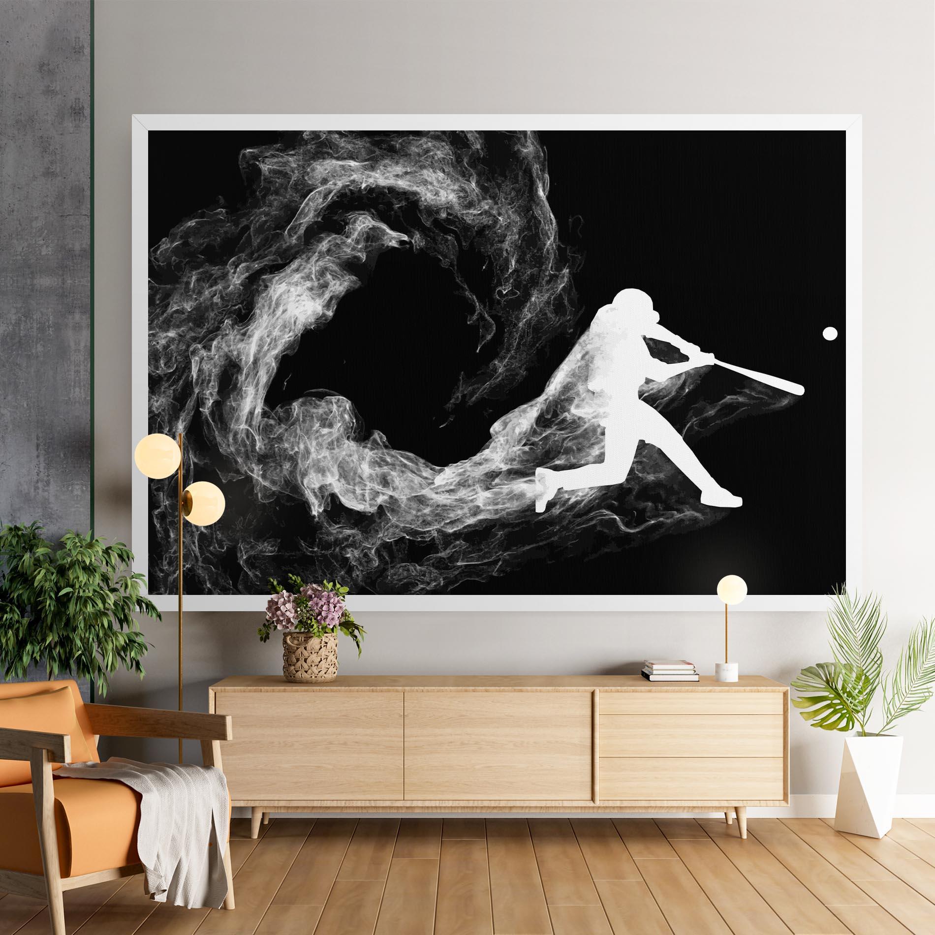 Obraz na Płótnie Baseball Smoke mockup 9