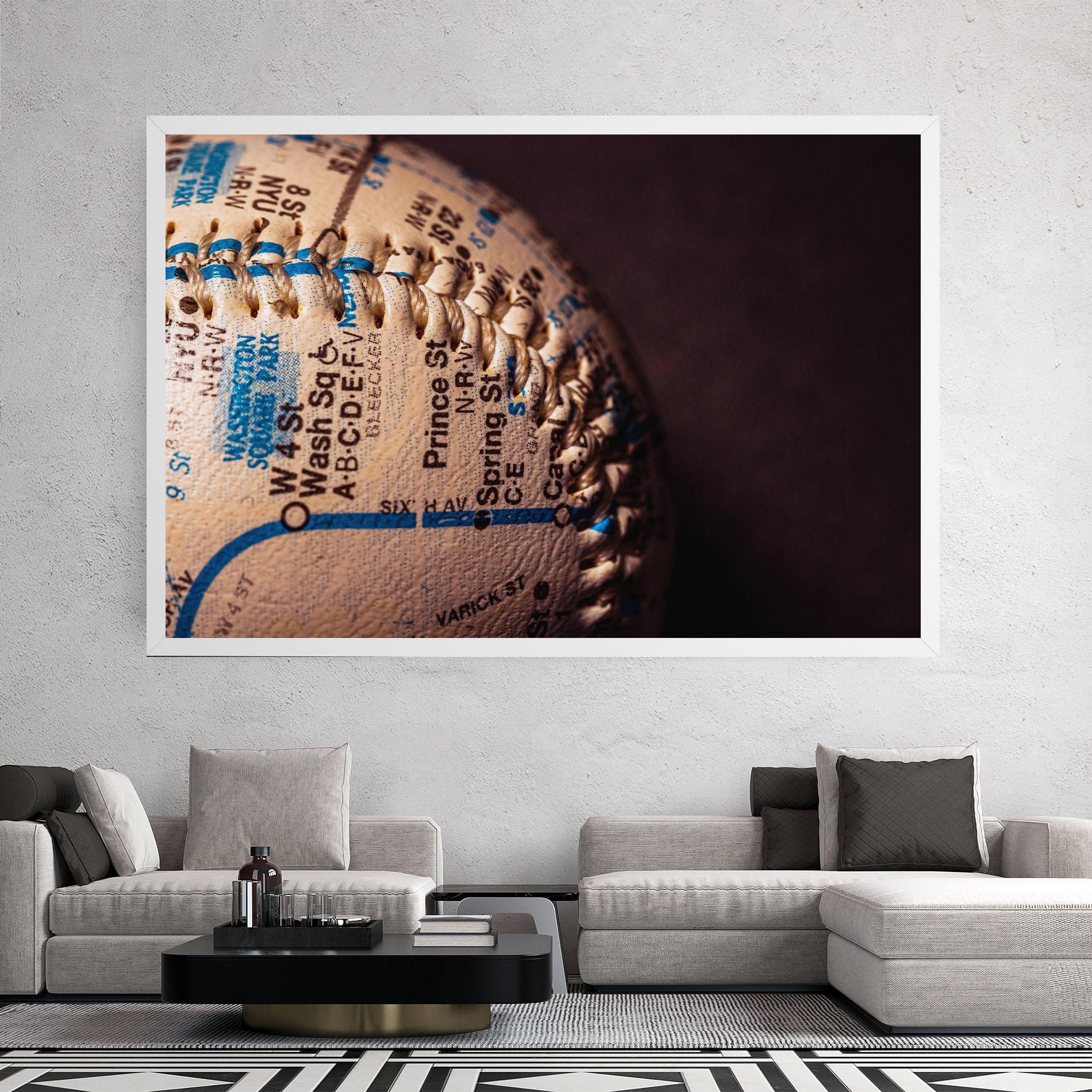 Obraz na Płótnie Blue Text Baseball Ball mockup 2