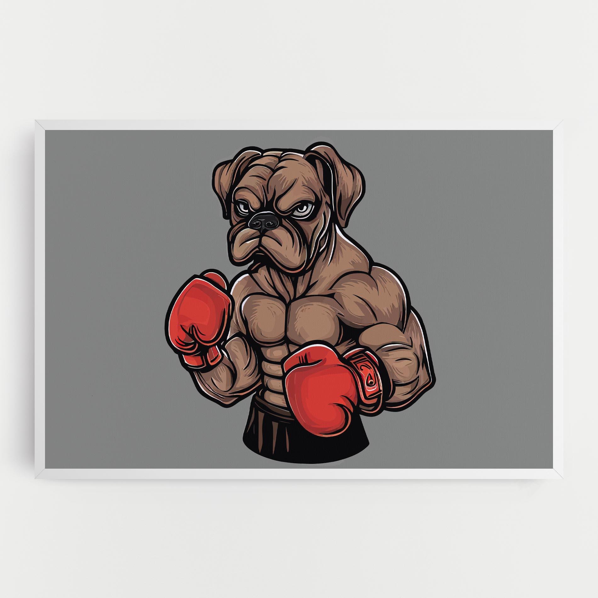 Obraz na Płótnie Boxer Dog mockup 0