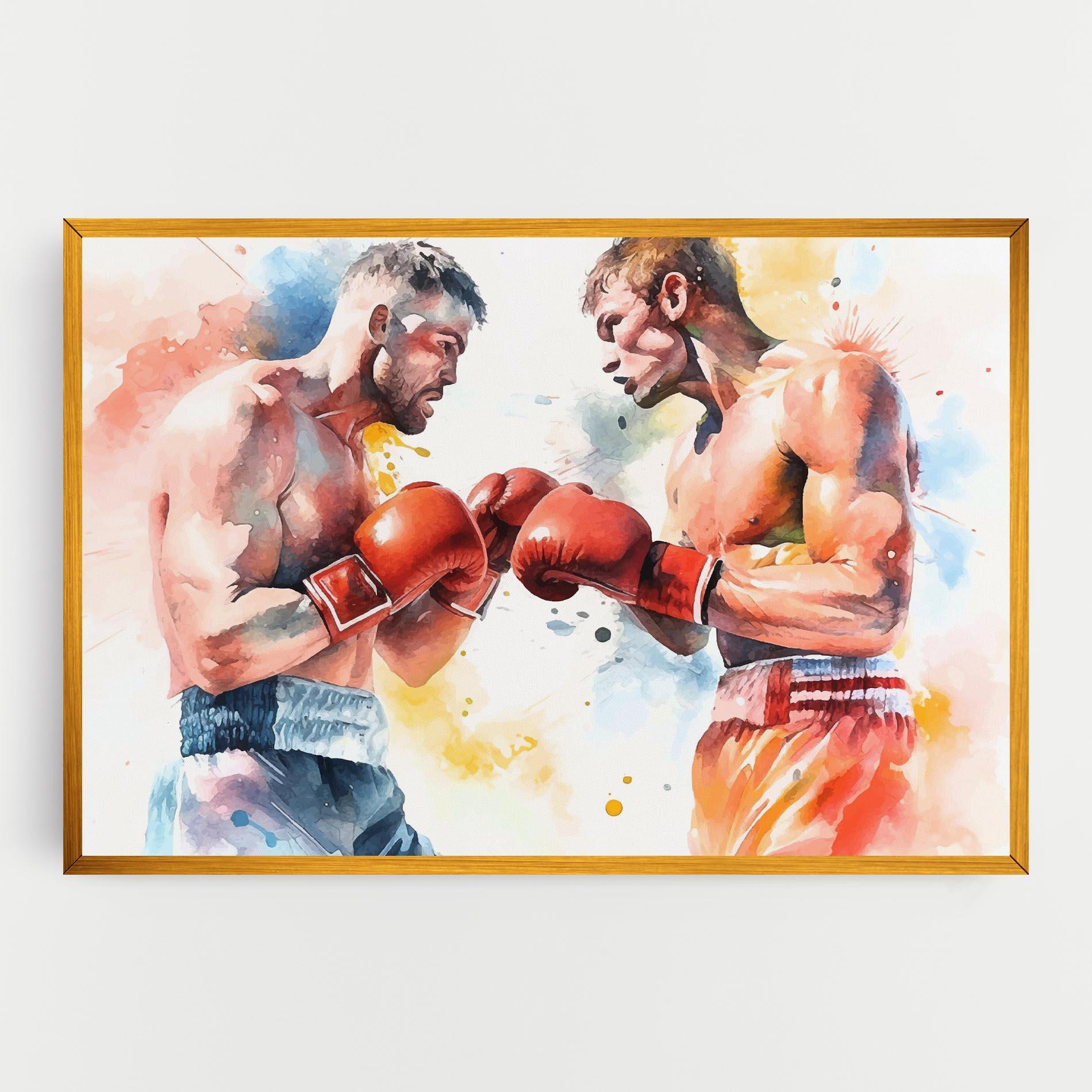 Obraz na Płótnie Boxing Match Art mockup 0