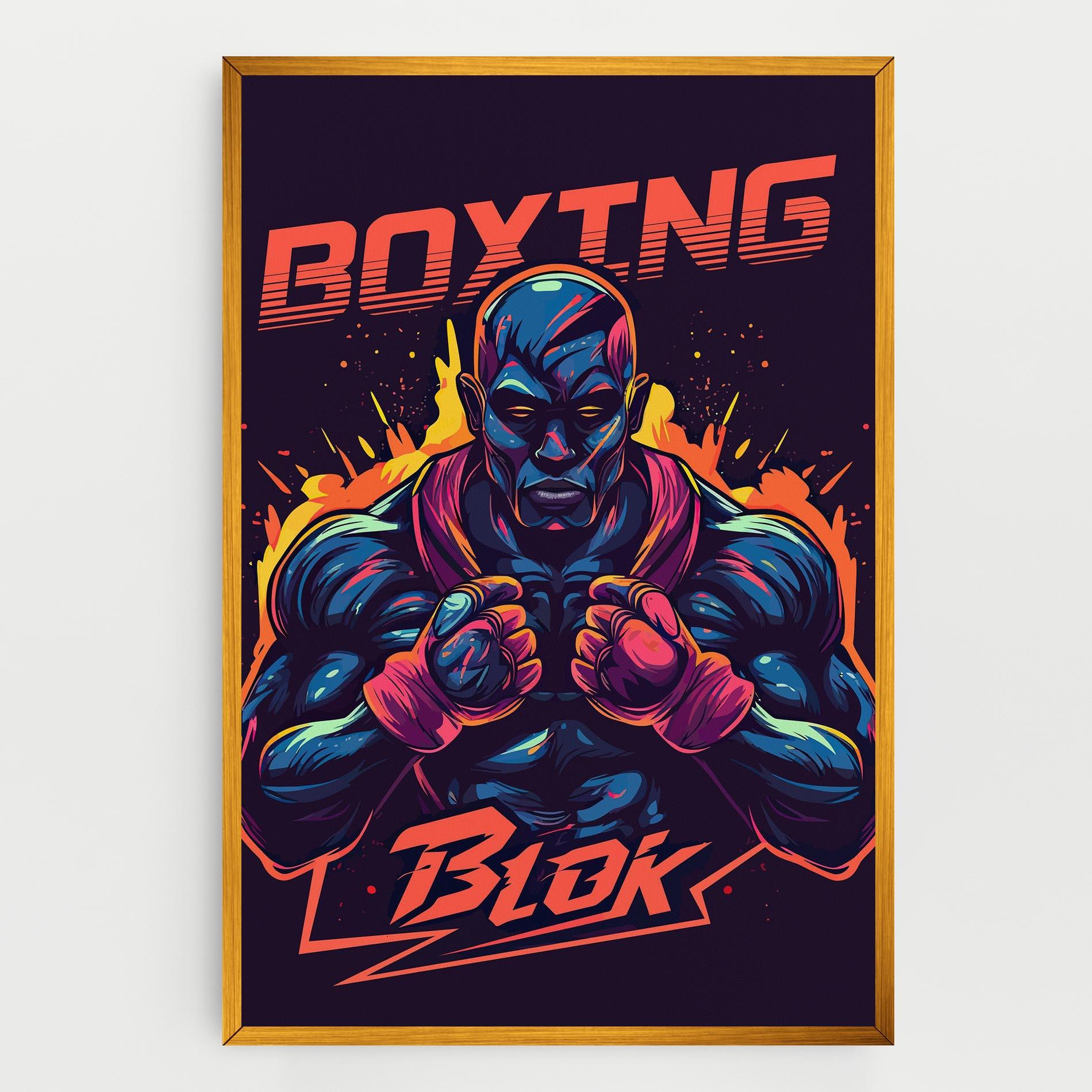 Obraz na Płótnie Boxing Blok mockup 0