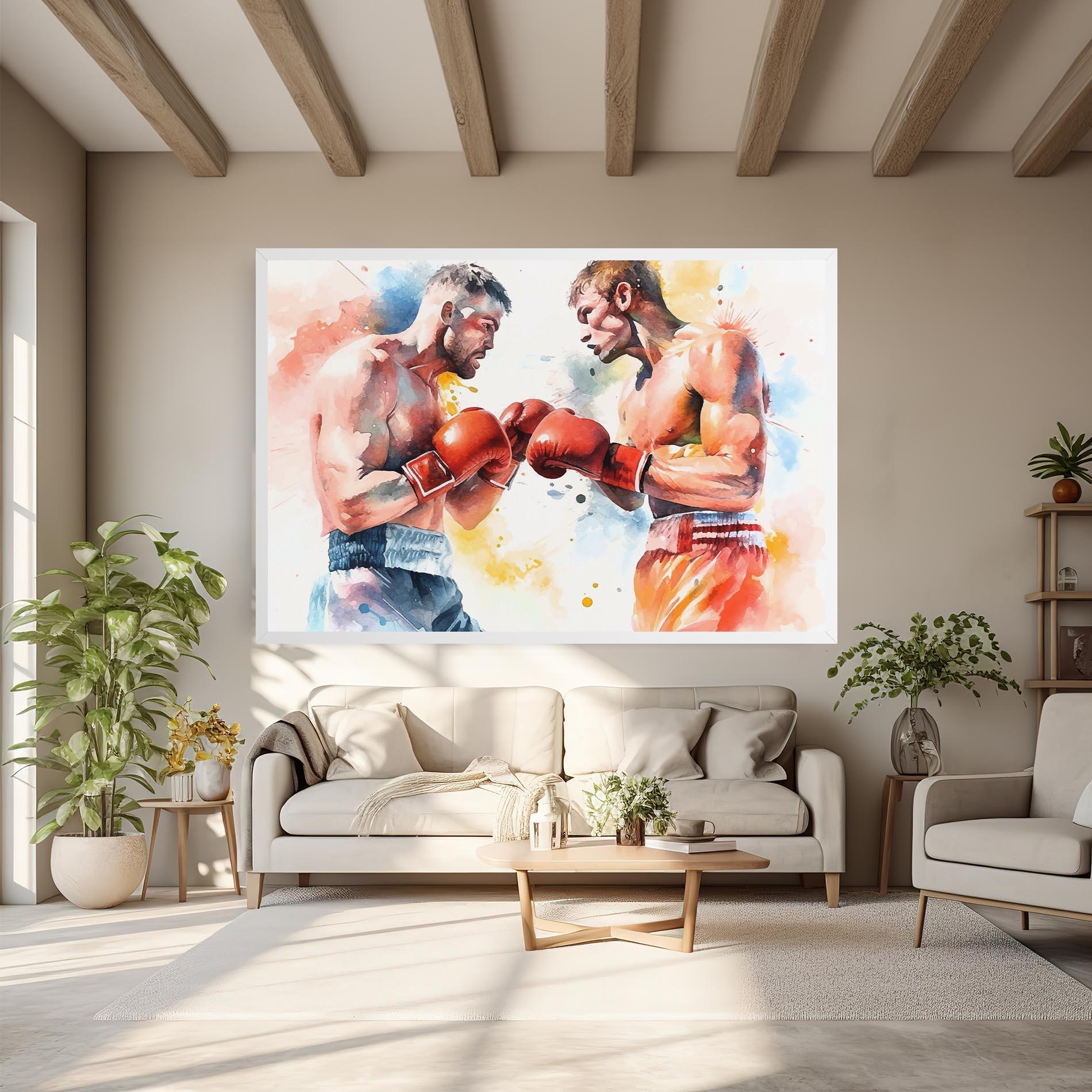 Obraz na Płótnie Boxing Match Art mockup 6