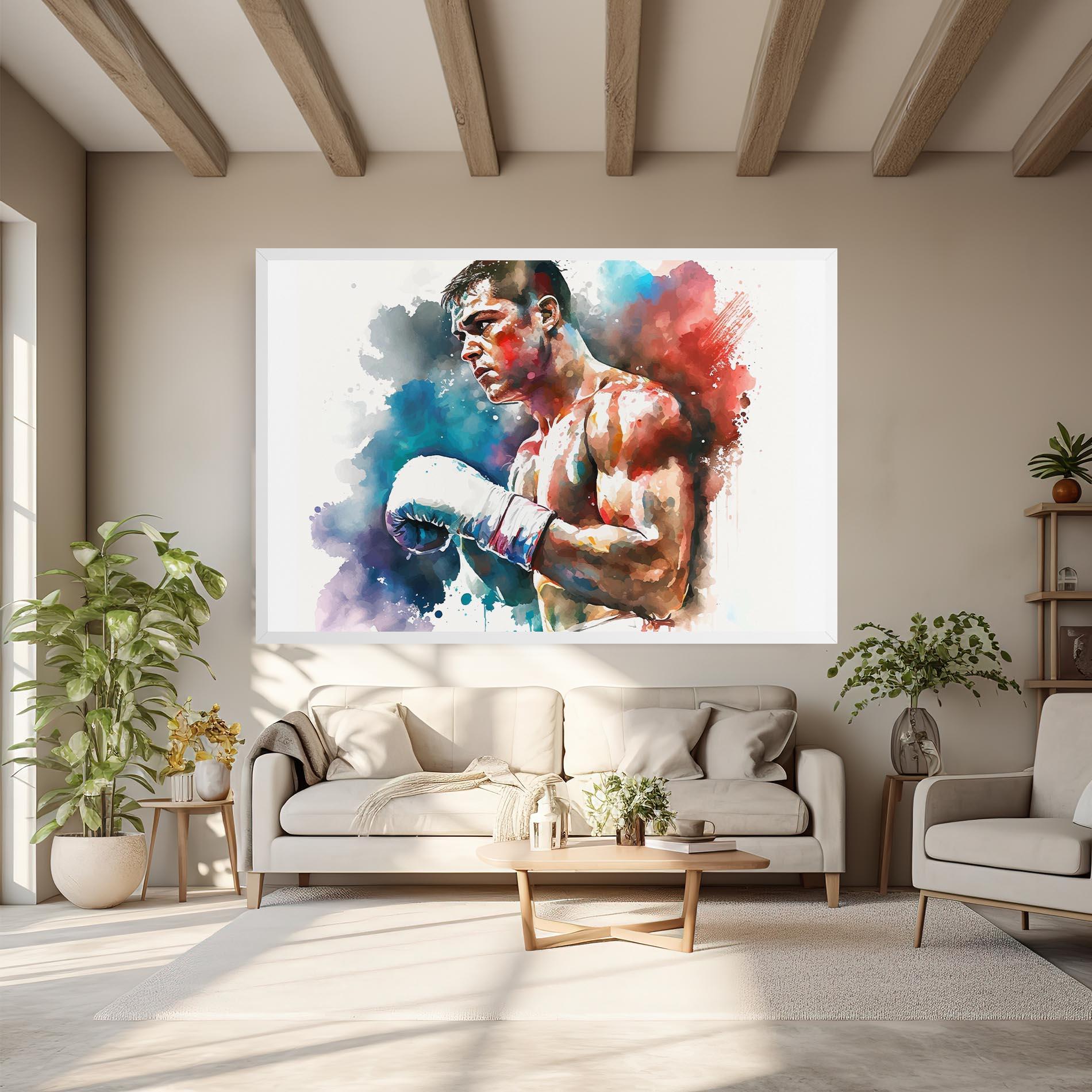 Obraz na Płótnie Boxing Red Blue mockup 6