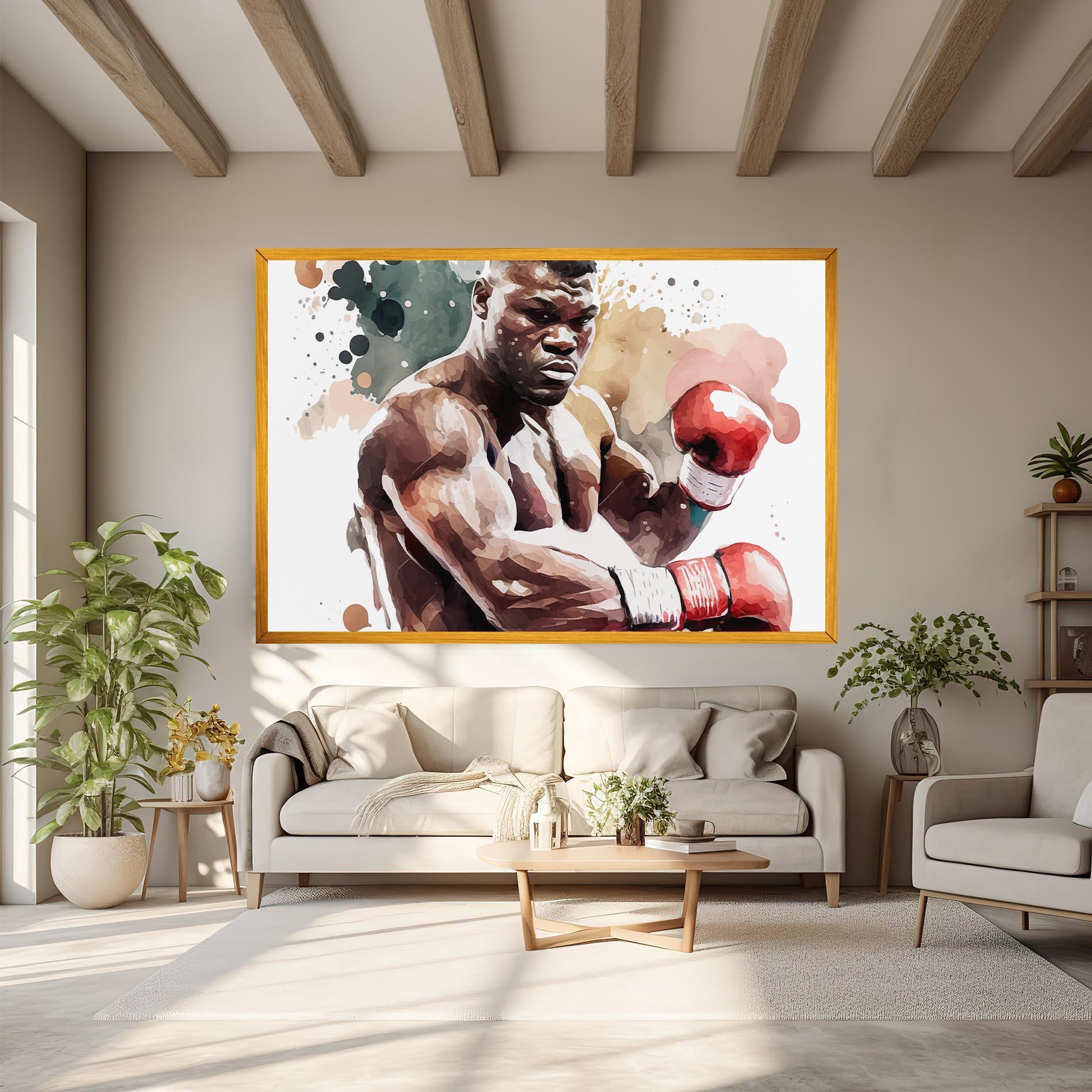 Obraz na Płótnie Boxing Cream Green mockup 6