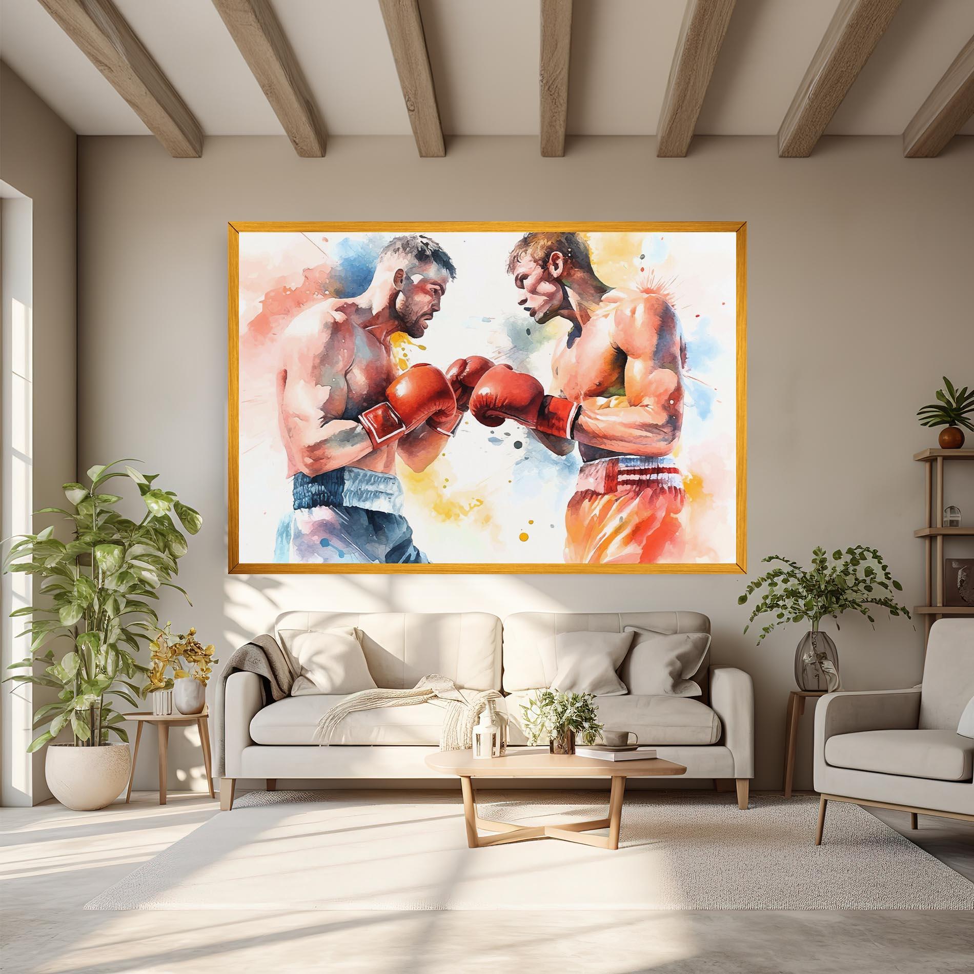 Obraz na Płótnie Boxing Match Art mockup 6