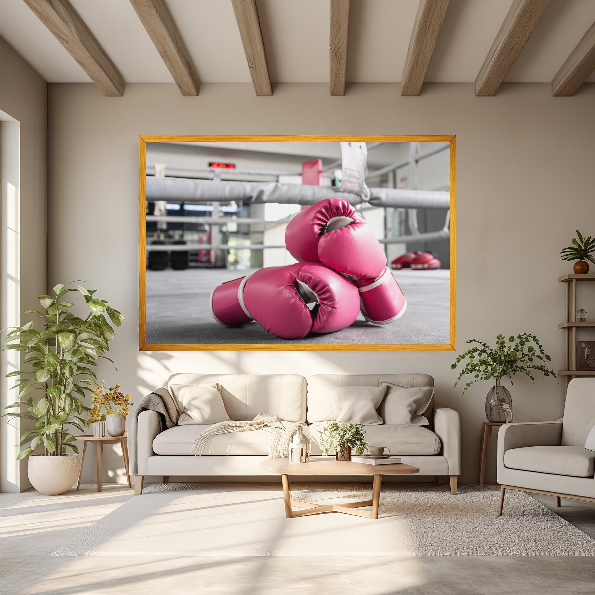 Obraz na Płótnie Pink Boxing Gloves mockup 6