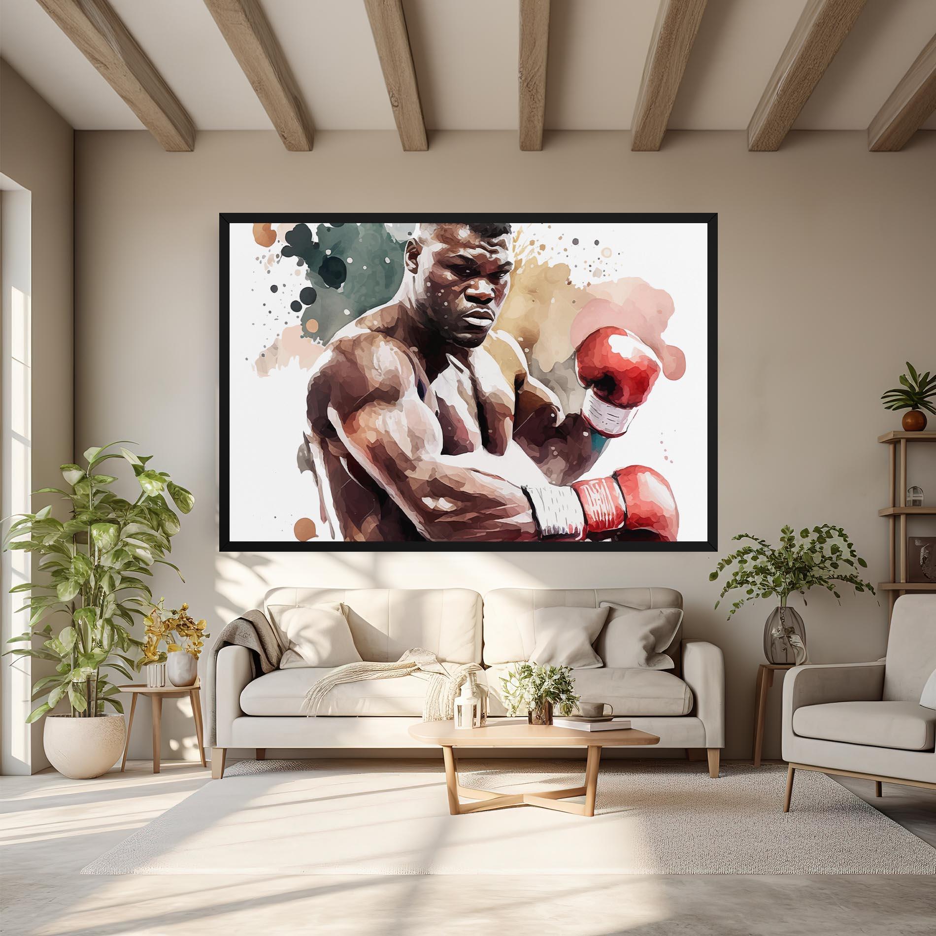 Obraz na Płótnie Boxing Cream Green mockup 6