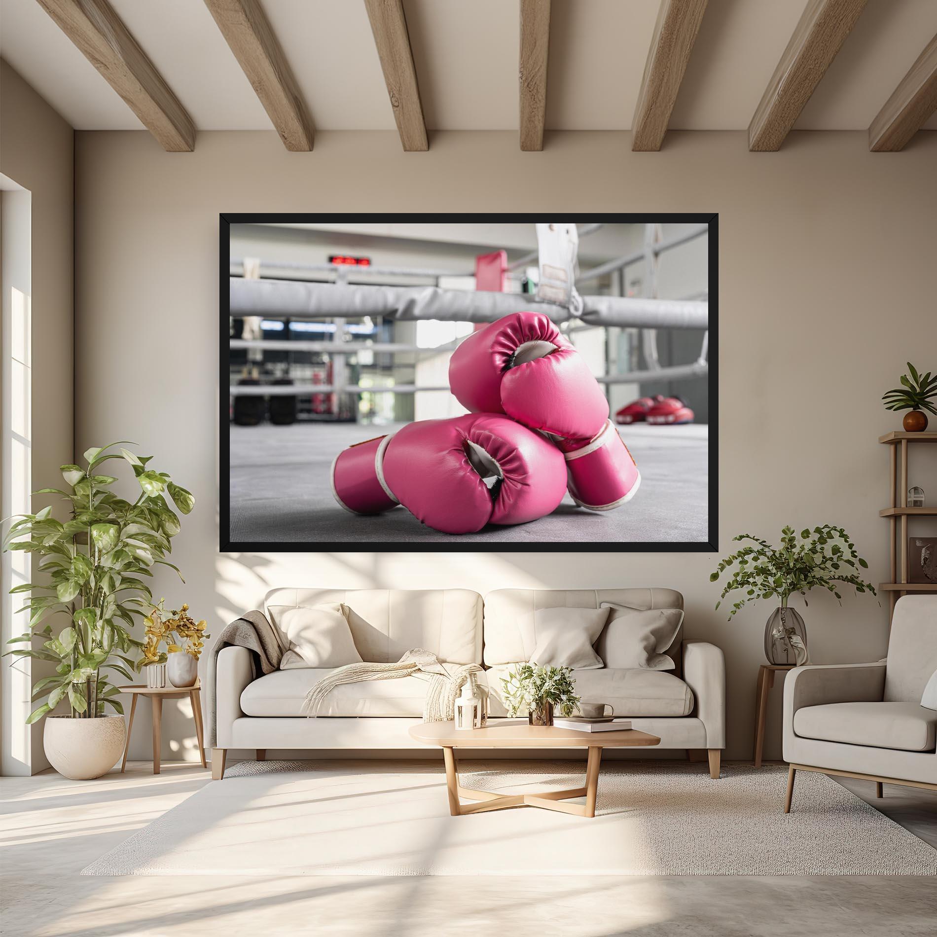 Obraz na Płótnie Pink Boxing Gloves mockup 6