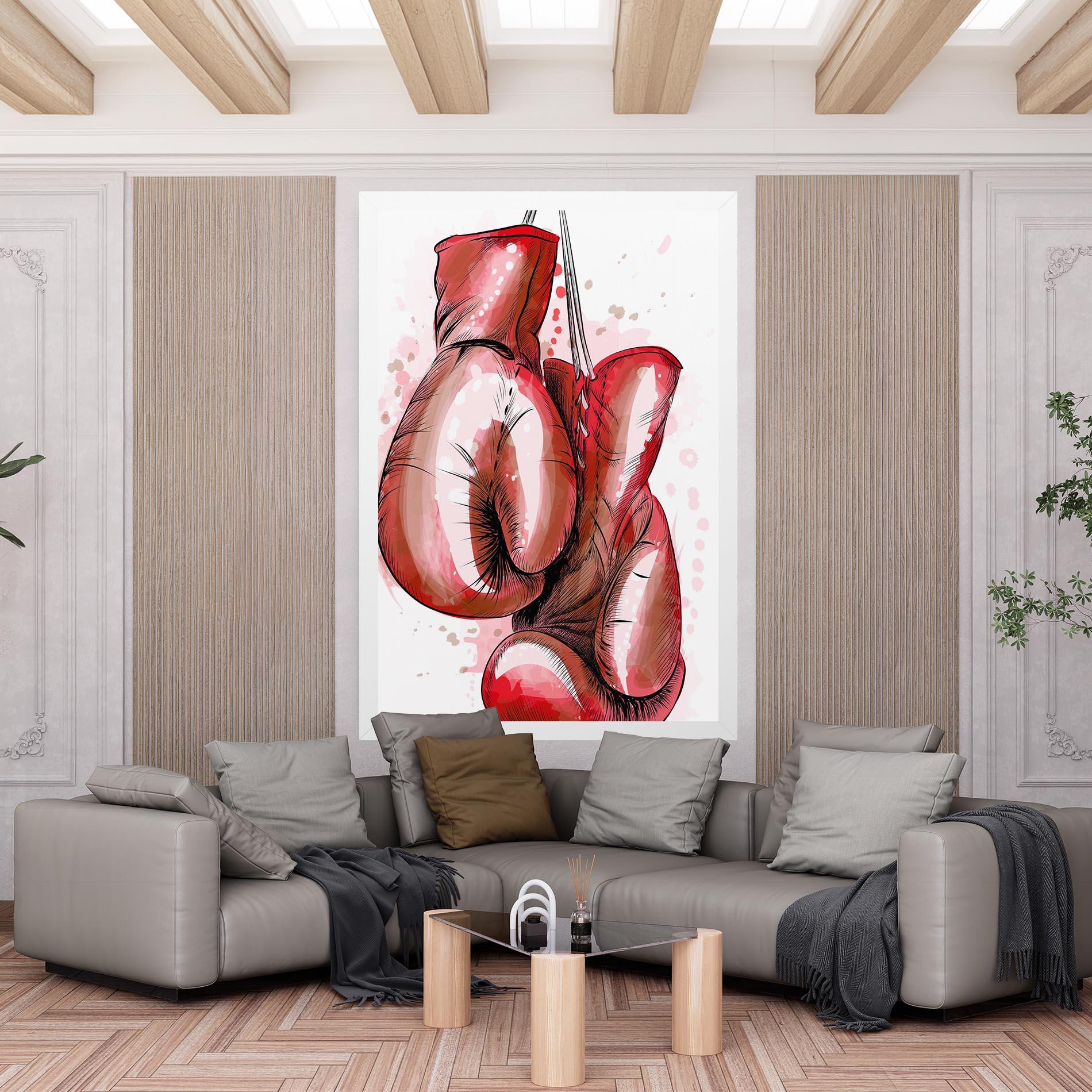 Obraz na Płótnie Red Painted Gloves mockup 6