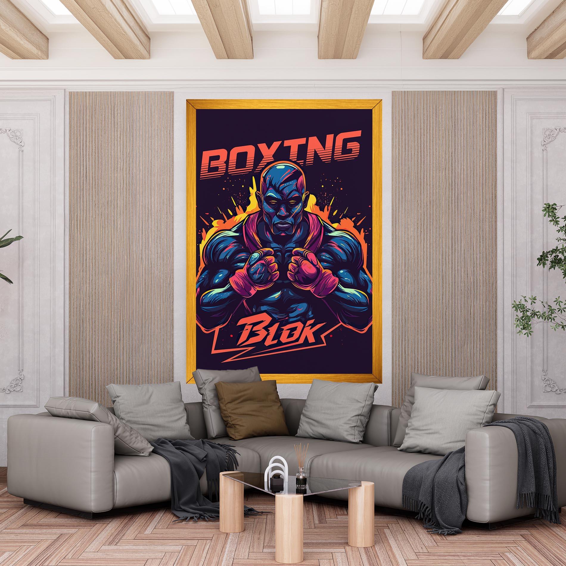 Obraz na Płótnie Boxing Blok mockup 6