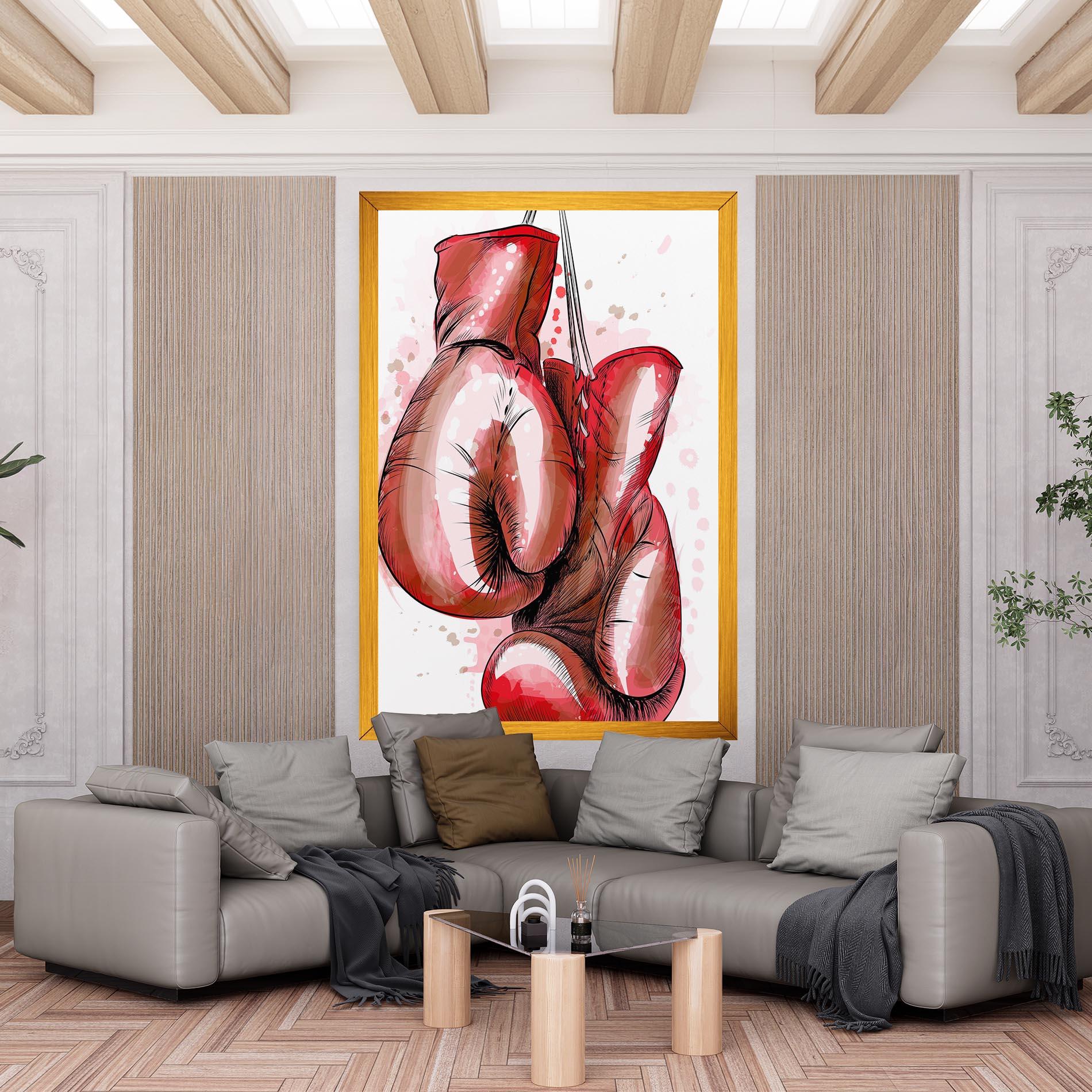 Obraz na Płótnie Red Painted Gloves mockup 6