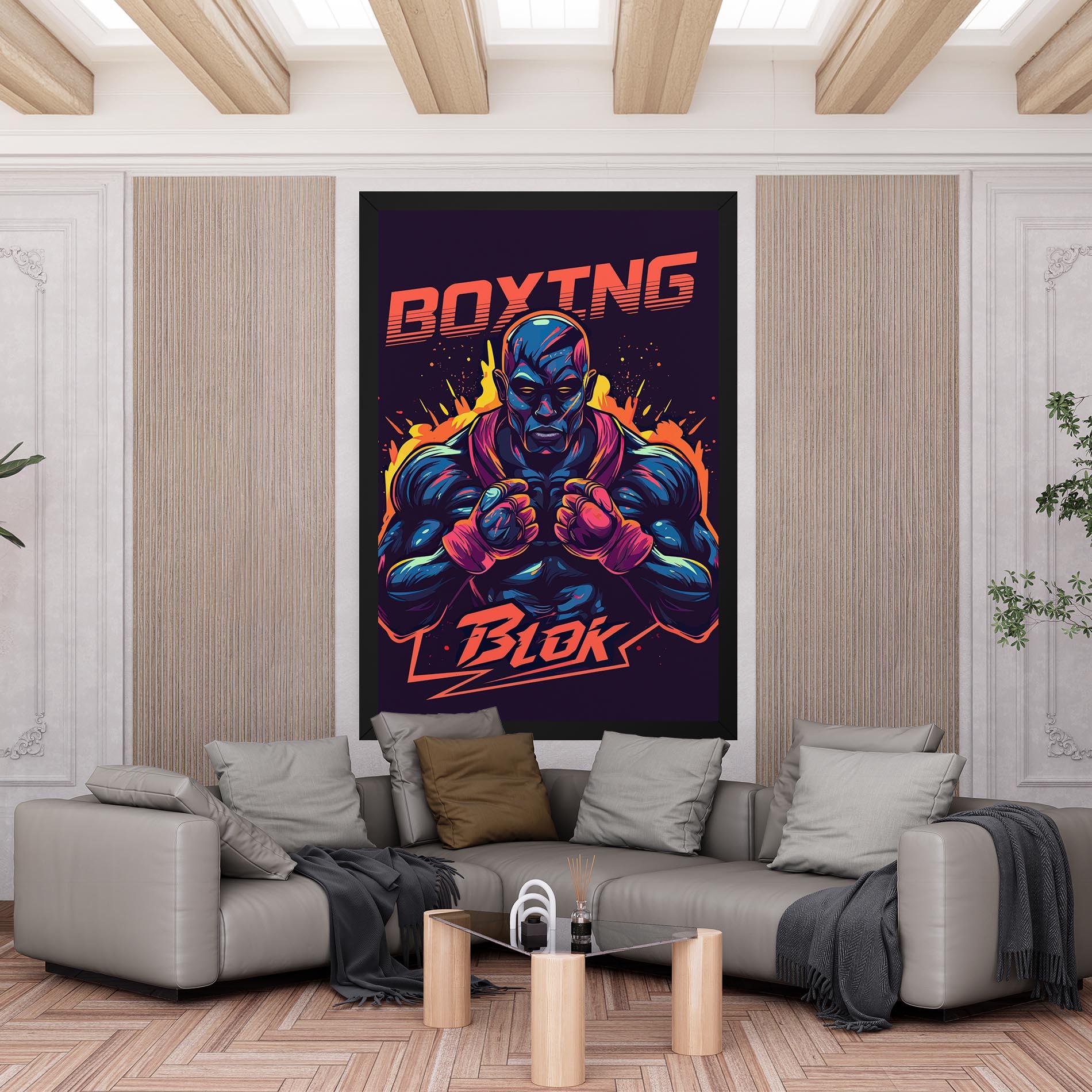 Obraz na Płótnie Boxing Blok mockup 6