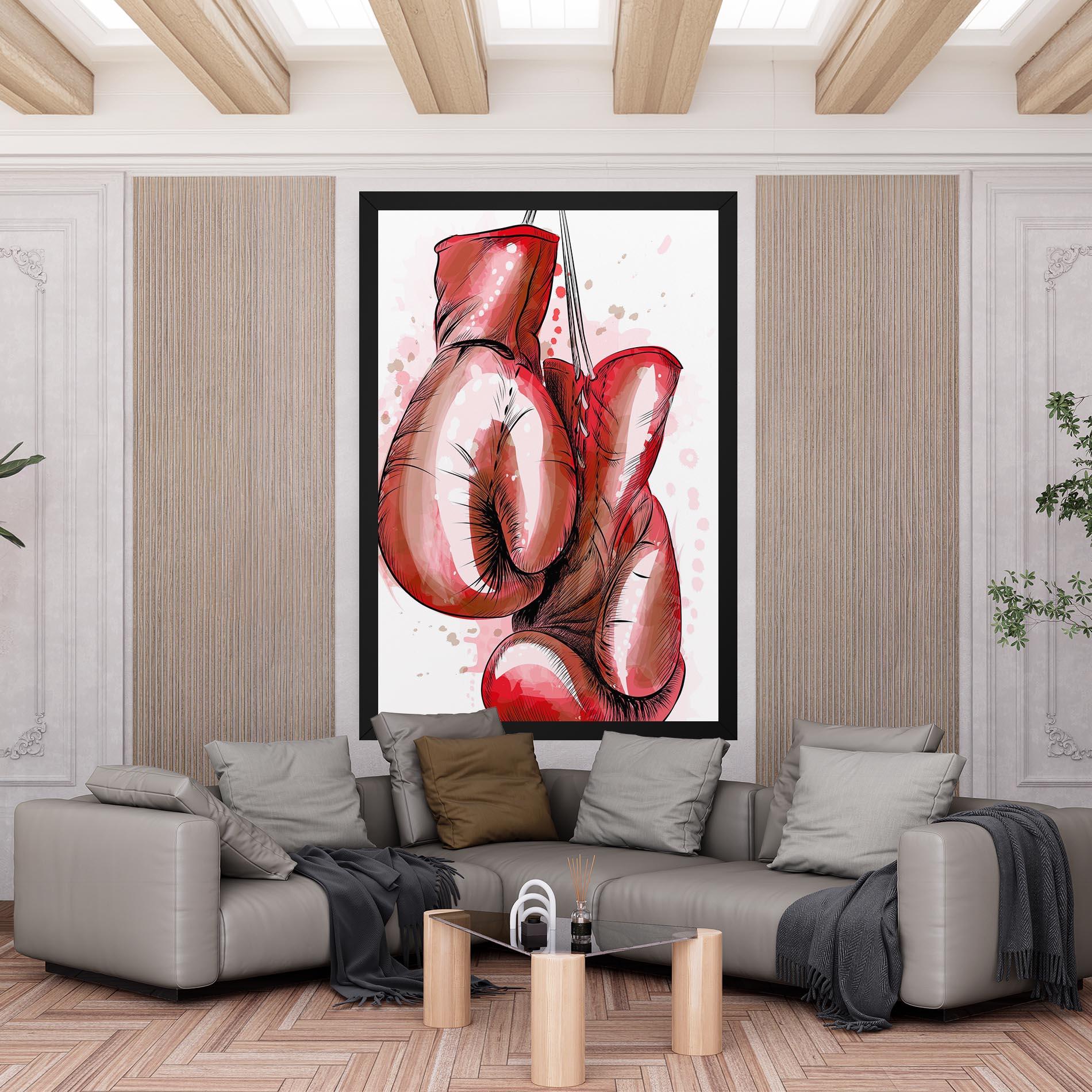 Obraz na Płótnie Red Painted Gloves mockup 6