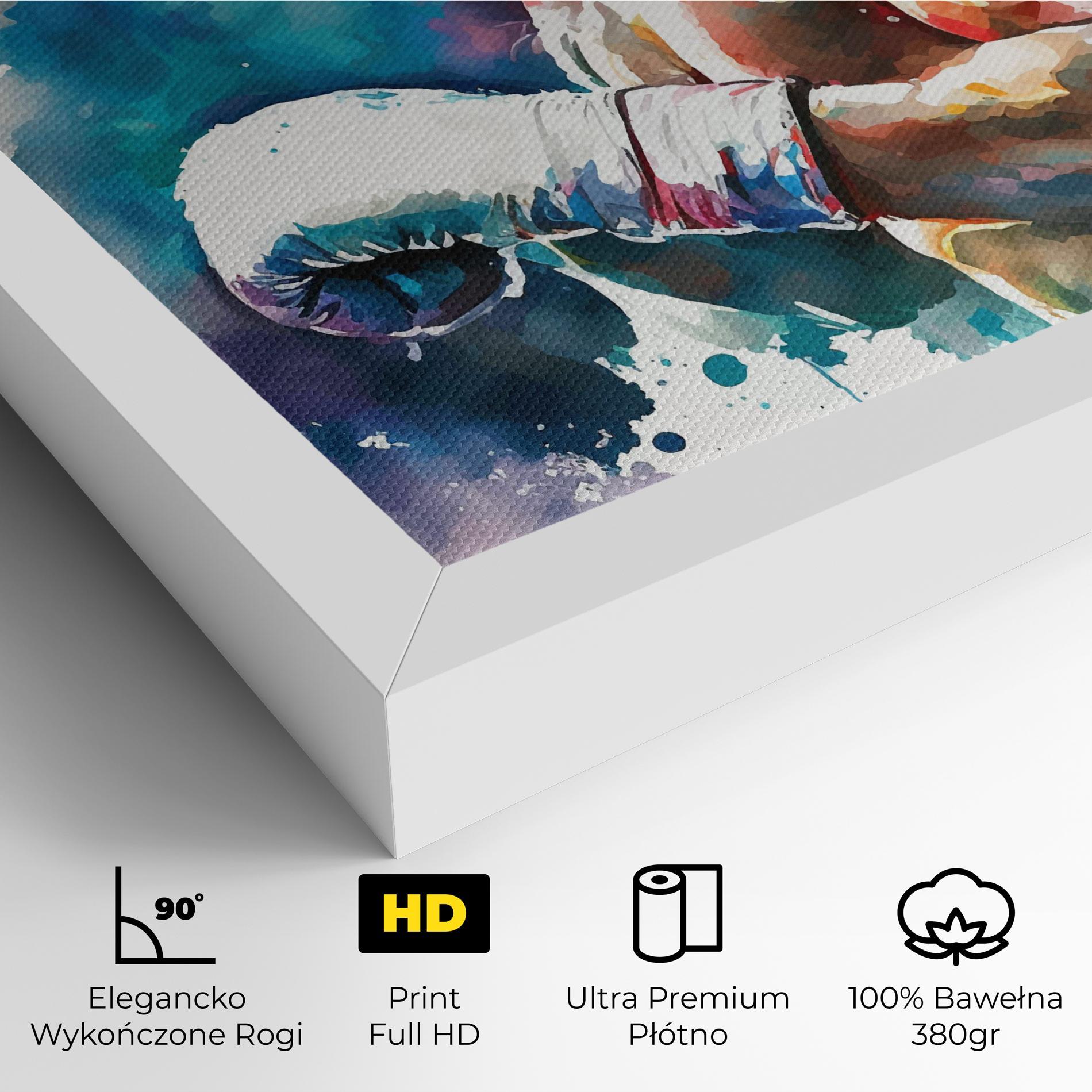 Obraz na Płótnie Boxing Red Blue mockup 4