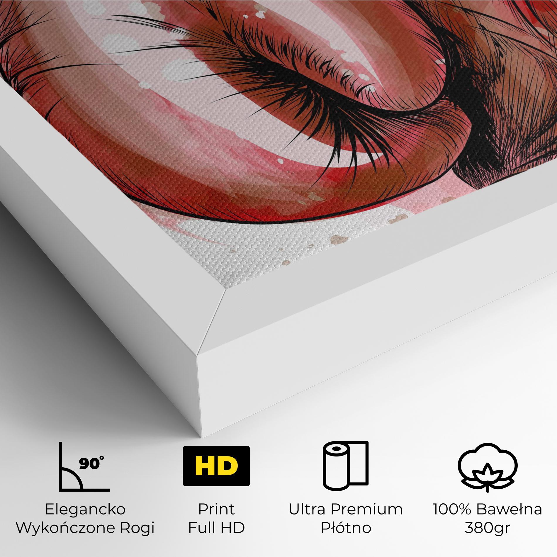 Obraz na Płótnie Red Painted Gloves mockup 4