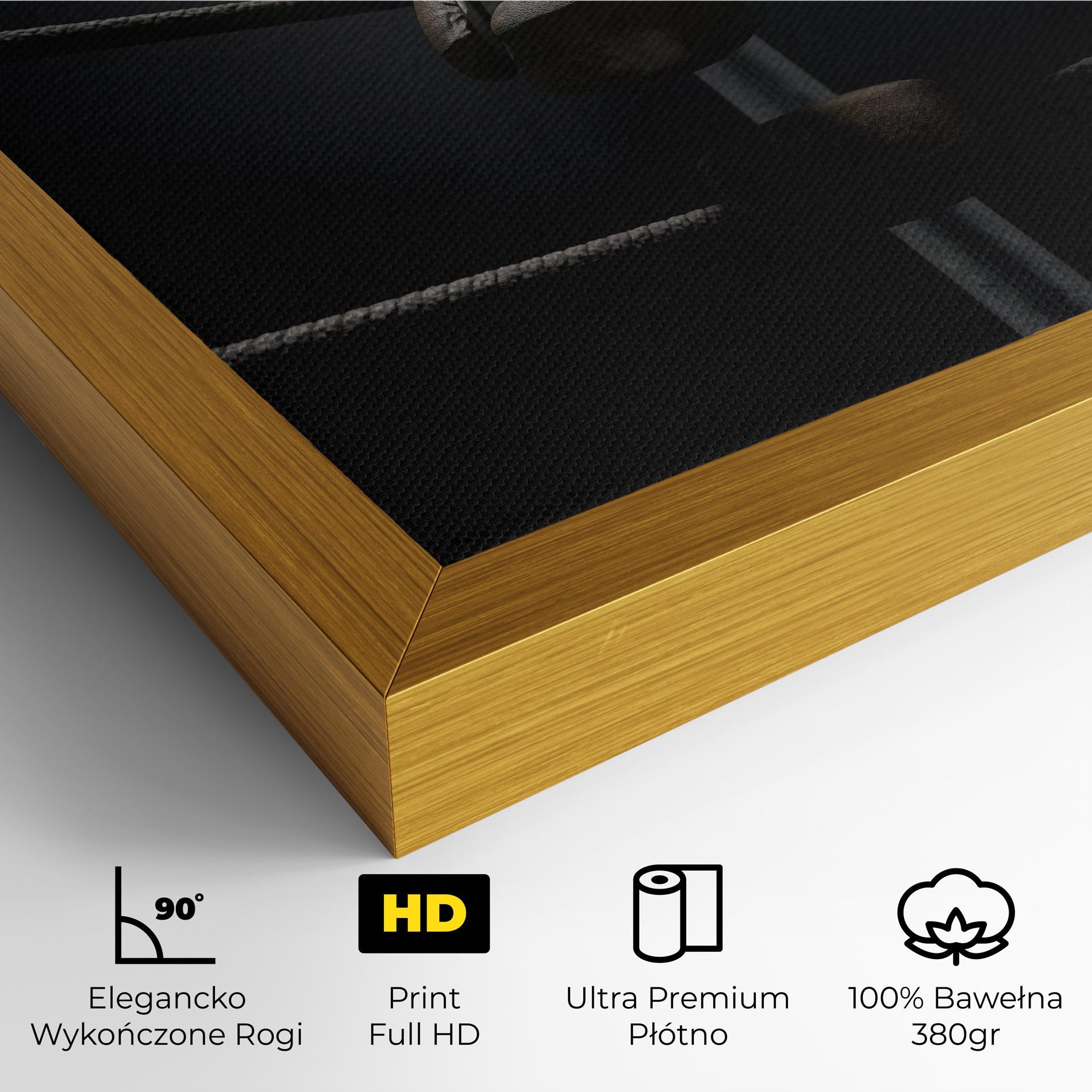 Obraz na Płótnie Black Boxing Glove mockup 4