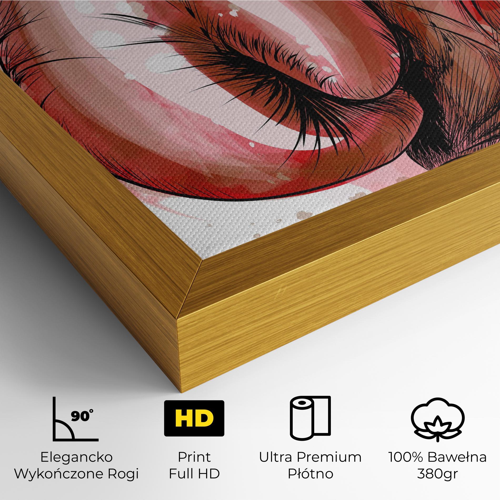 Obraz na Płótnie Red Painted Gloves mockup 4