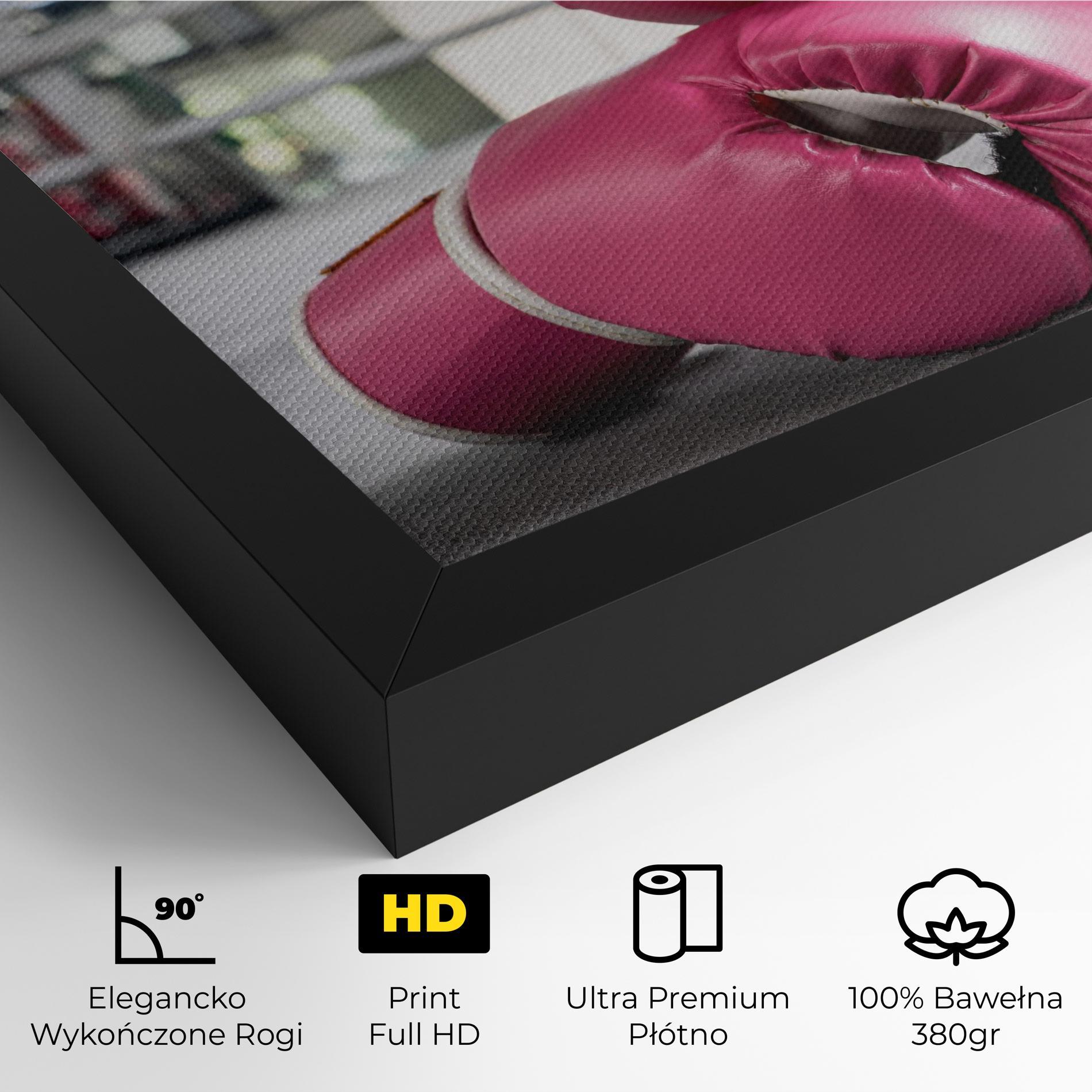 Obraz na Płótnie Pink Boxing Gloves mockup 4