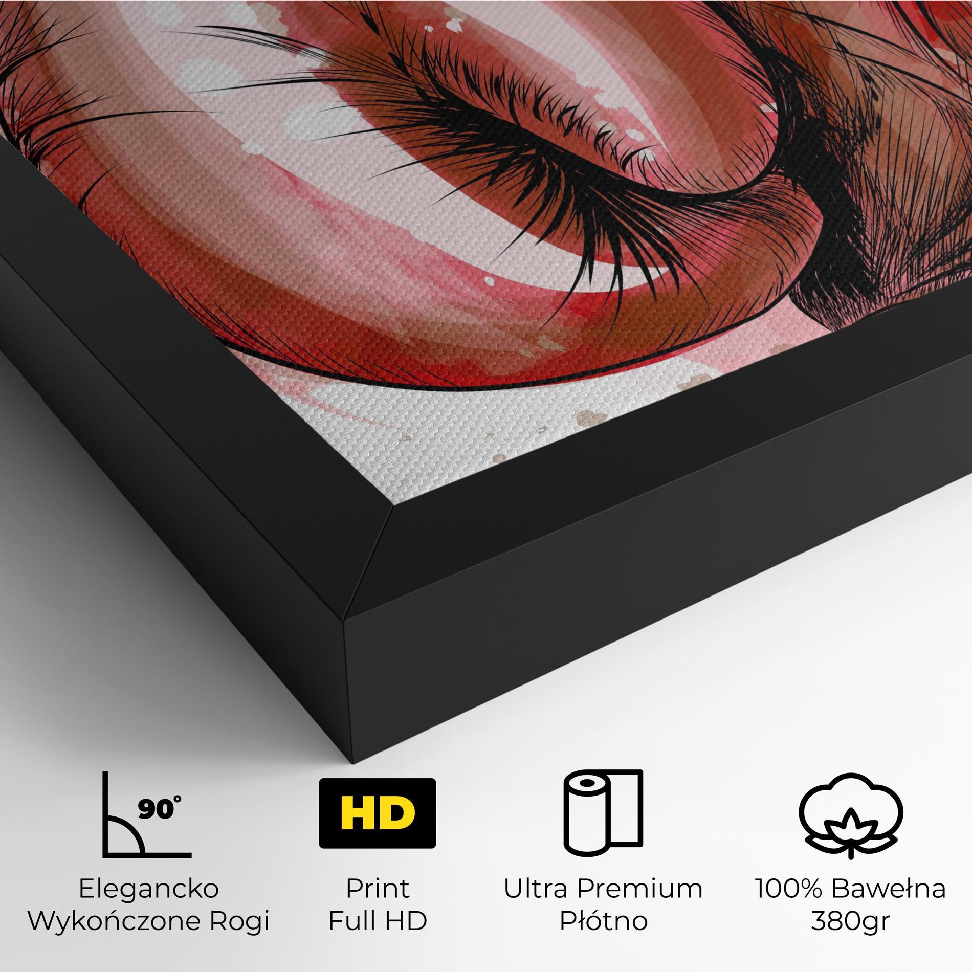 Obraz na Płótnie Red Painted Gloves mockup 4