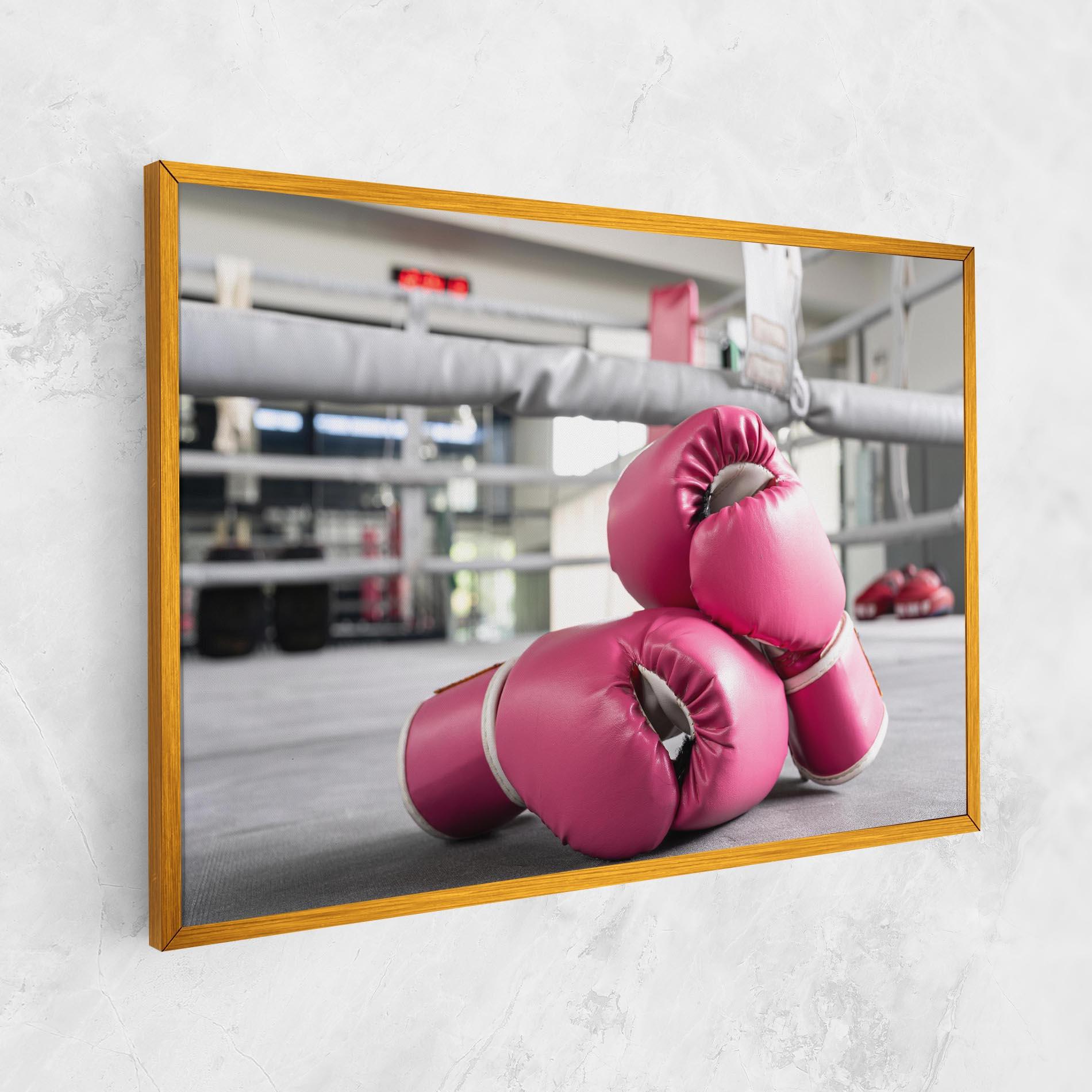Obraz na Płótnie Pink Boxing Gloves mockup 1