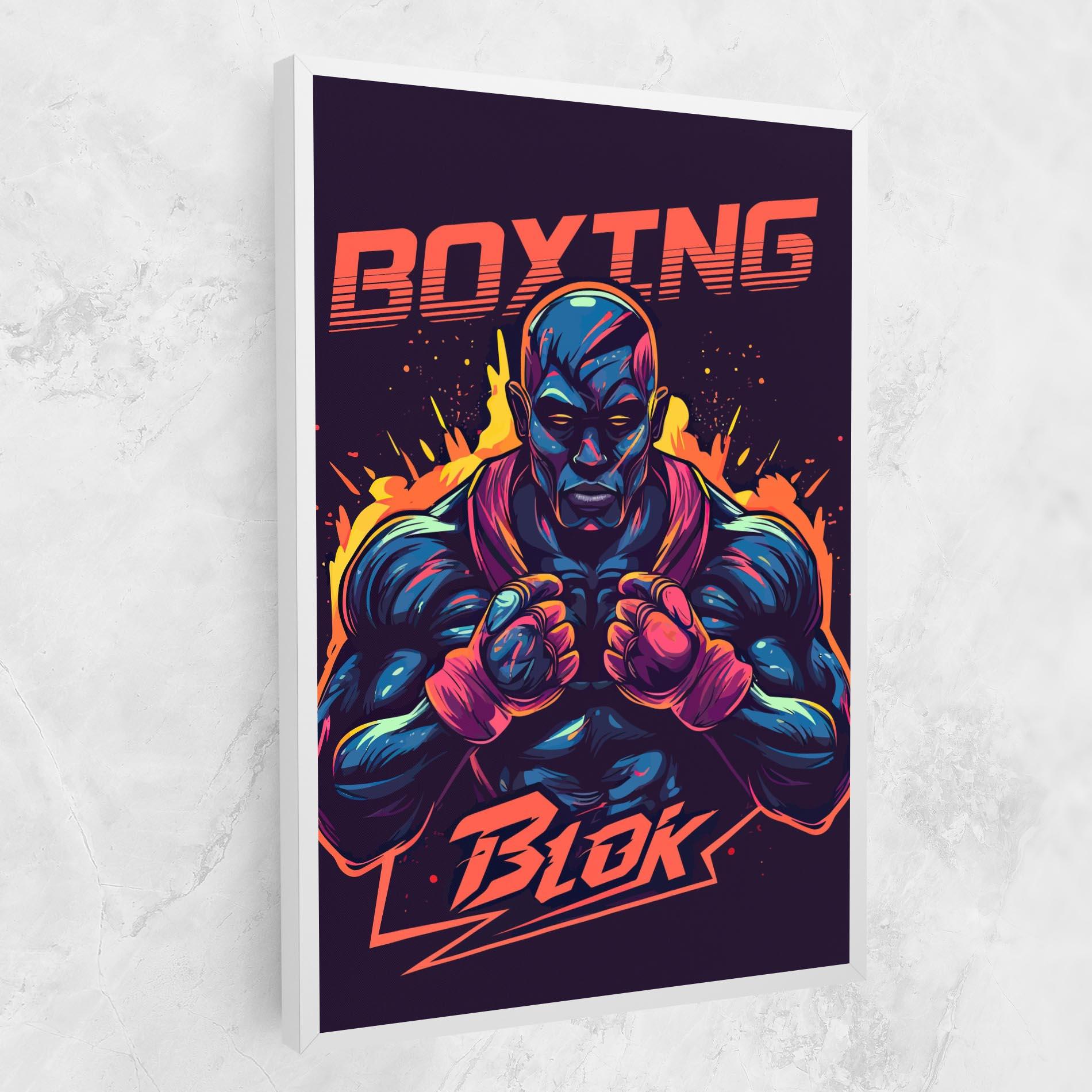 Obraz na Płótnie Boxing Blok mockup 1