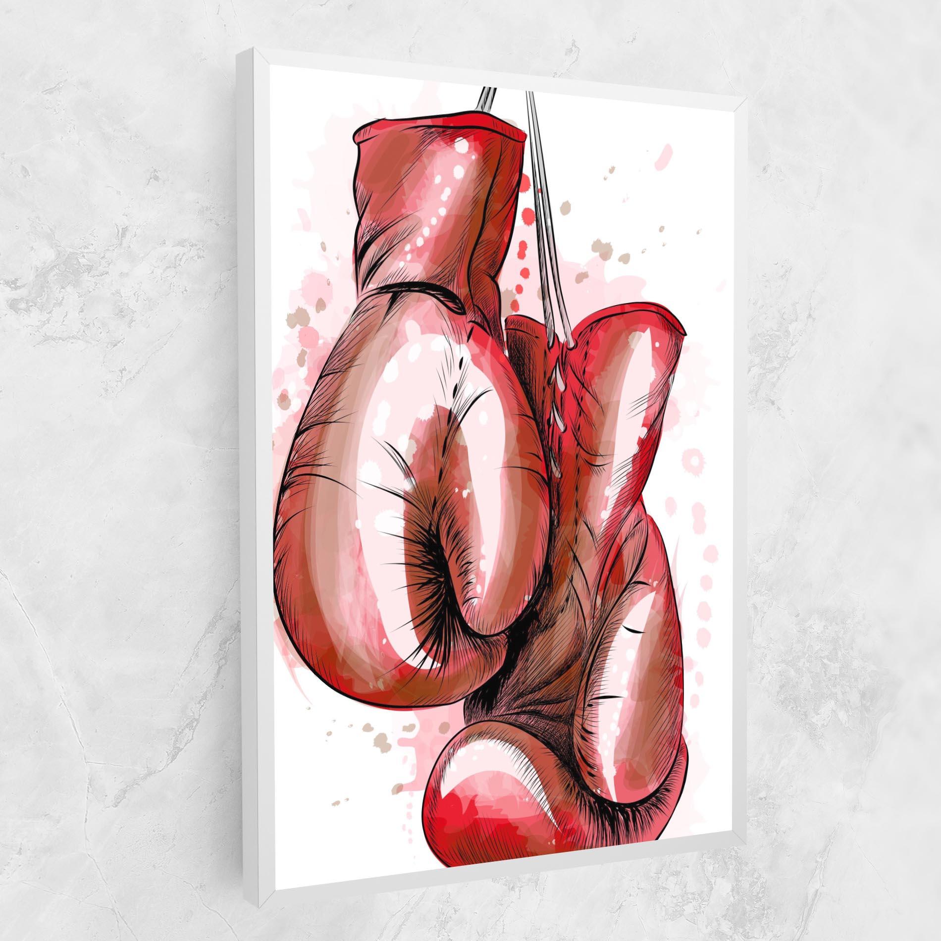 Obraz na Płótnie Red Painted Gloves mockup 1