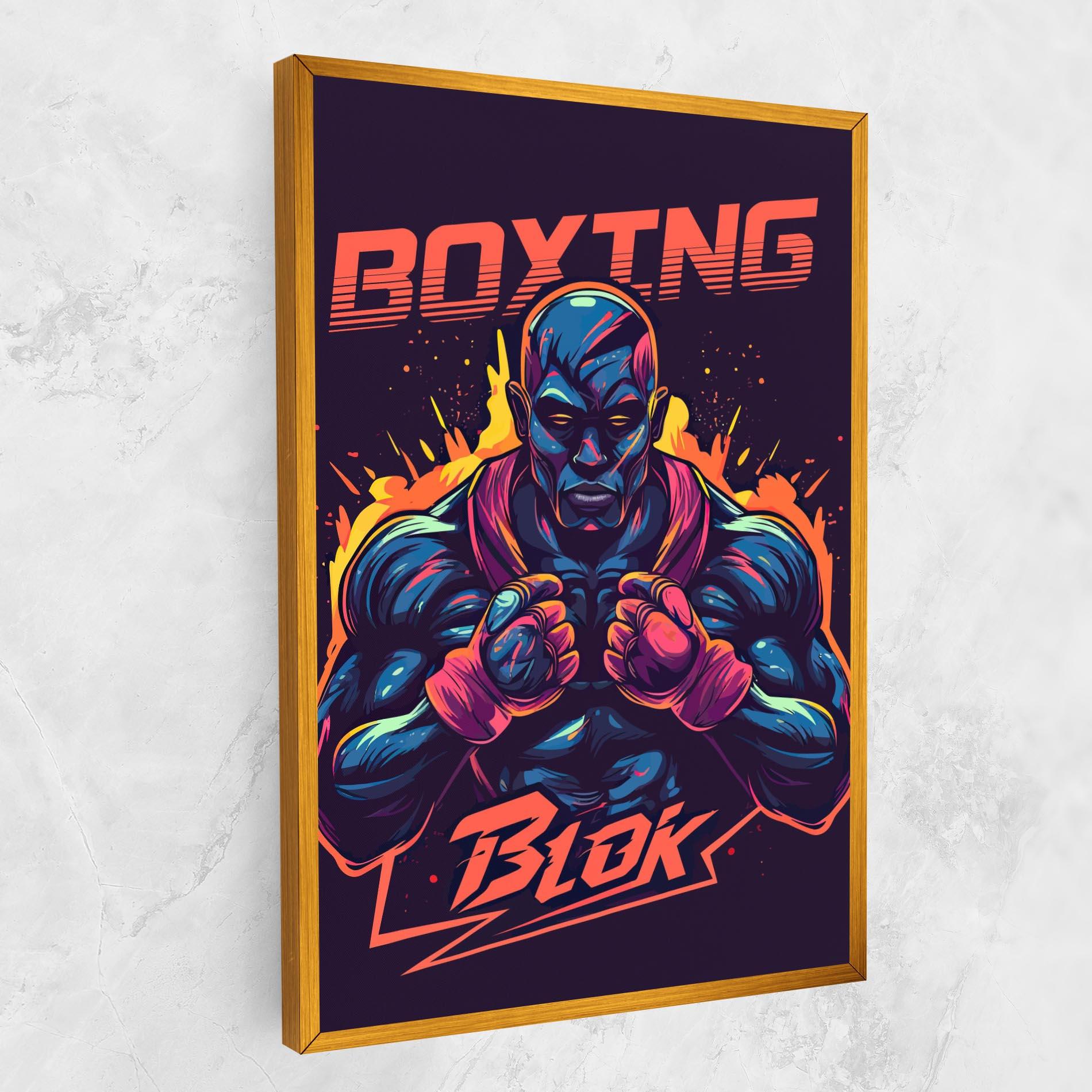 Obraz na Płótnie Boxing Blok mockup 1
