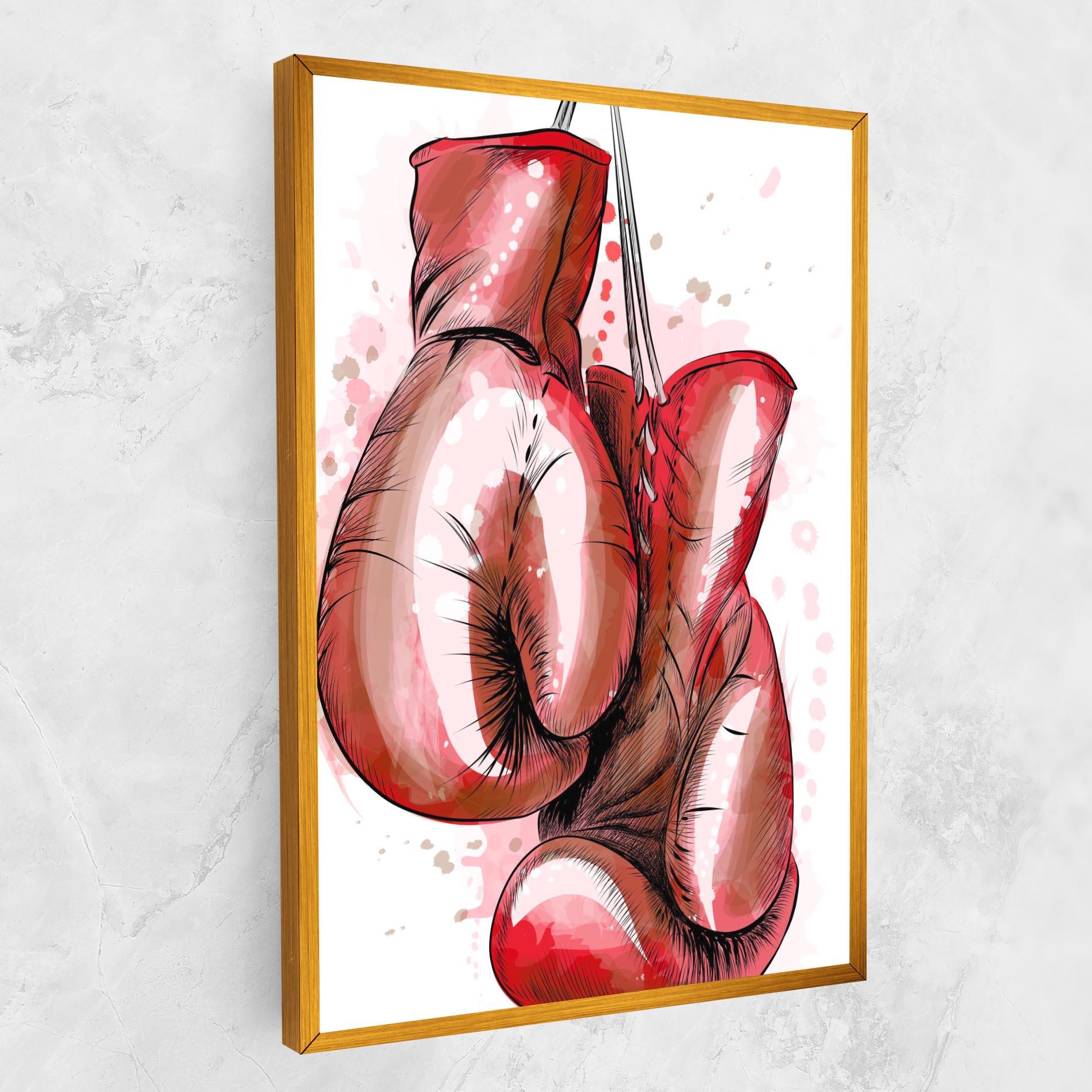 Obraz na Płótnie Red Painted Gloves mockup 1