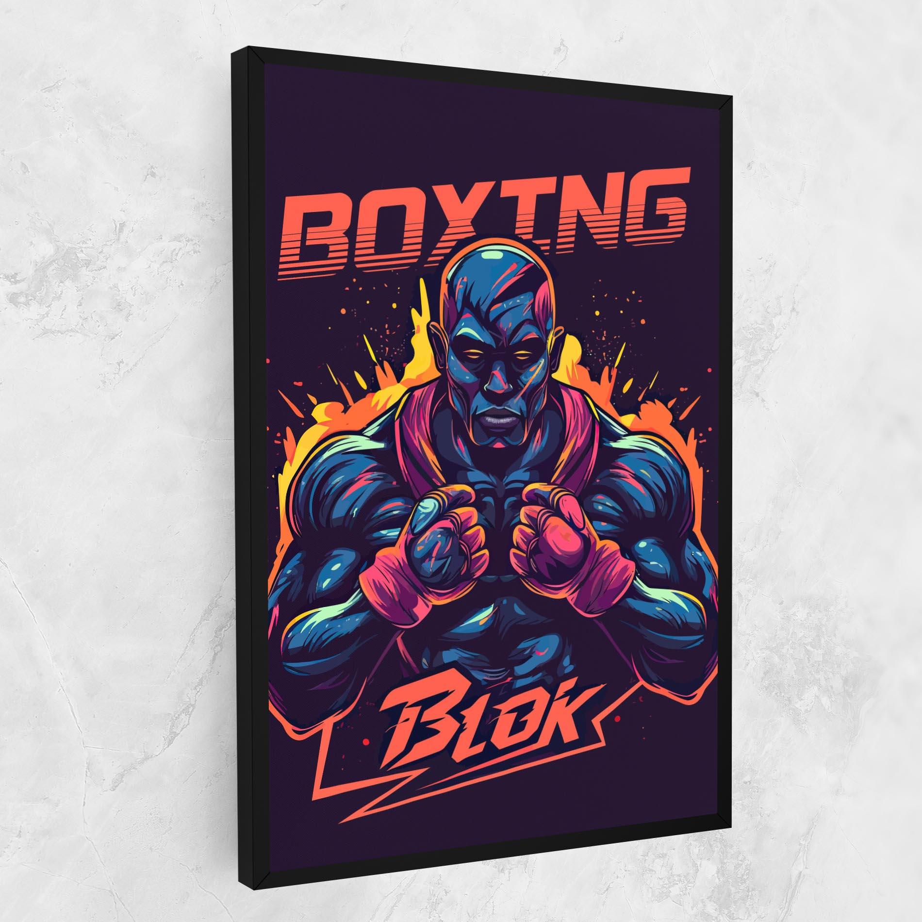 Obraz na Płótnie Boxing Blok mockup 1