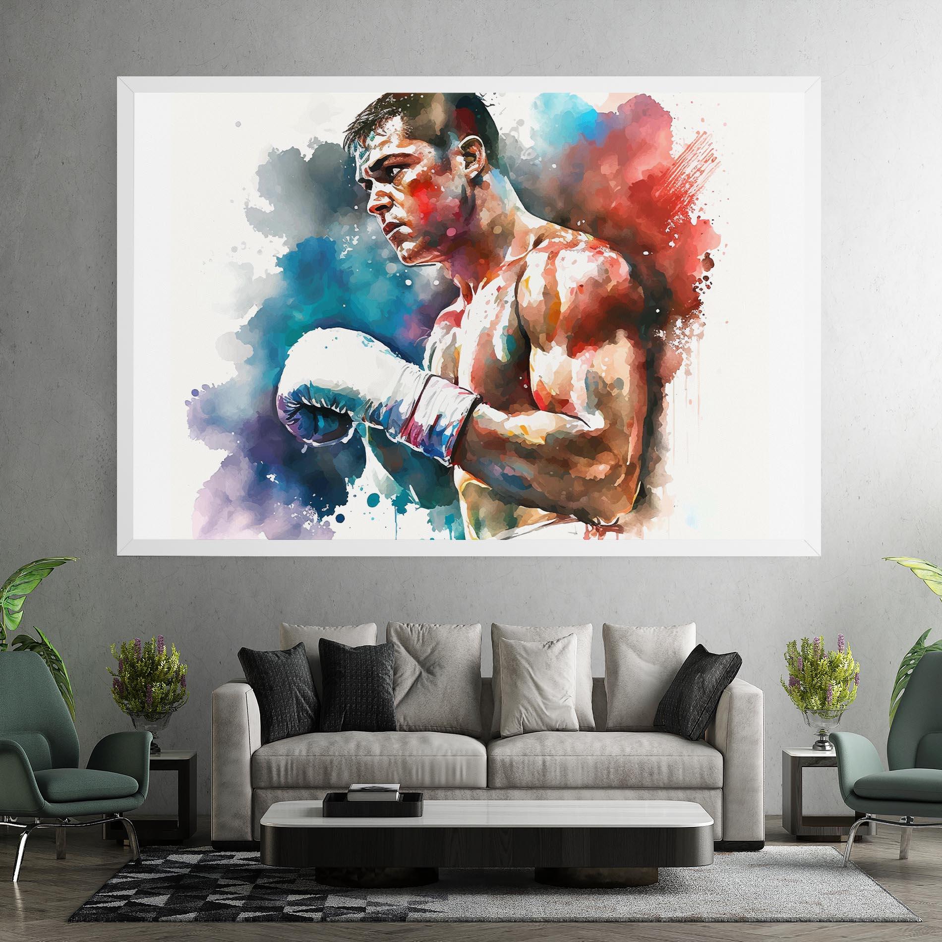 Obraz na Płótnie Boxing Red Blue mockup 7