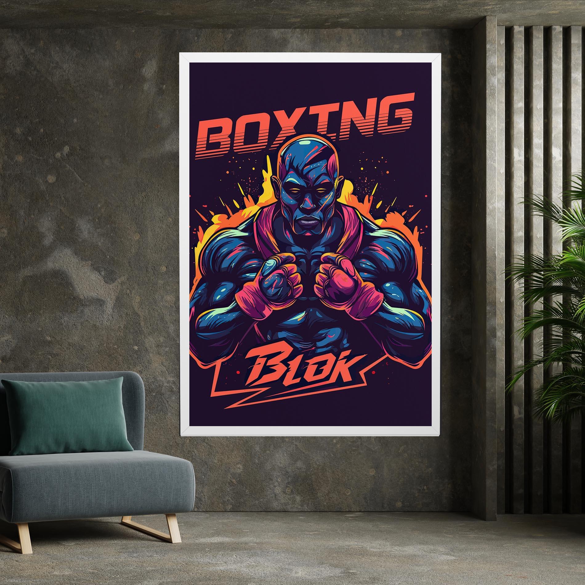 Obraz na Płótnie Boxing Blok mockup 7