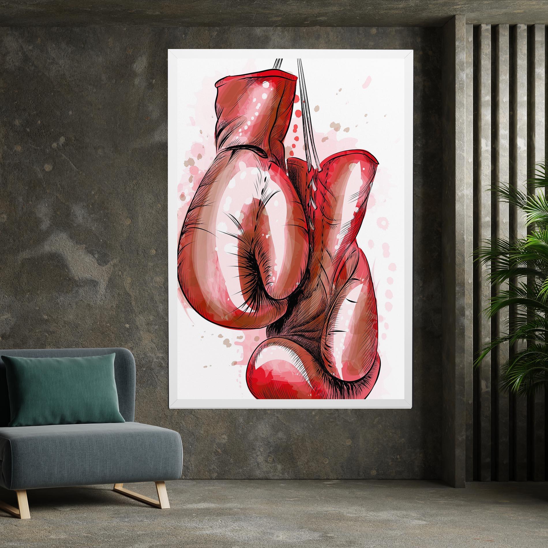 Obraz na Płótnie Red Painted Gloves mockup 7