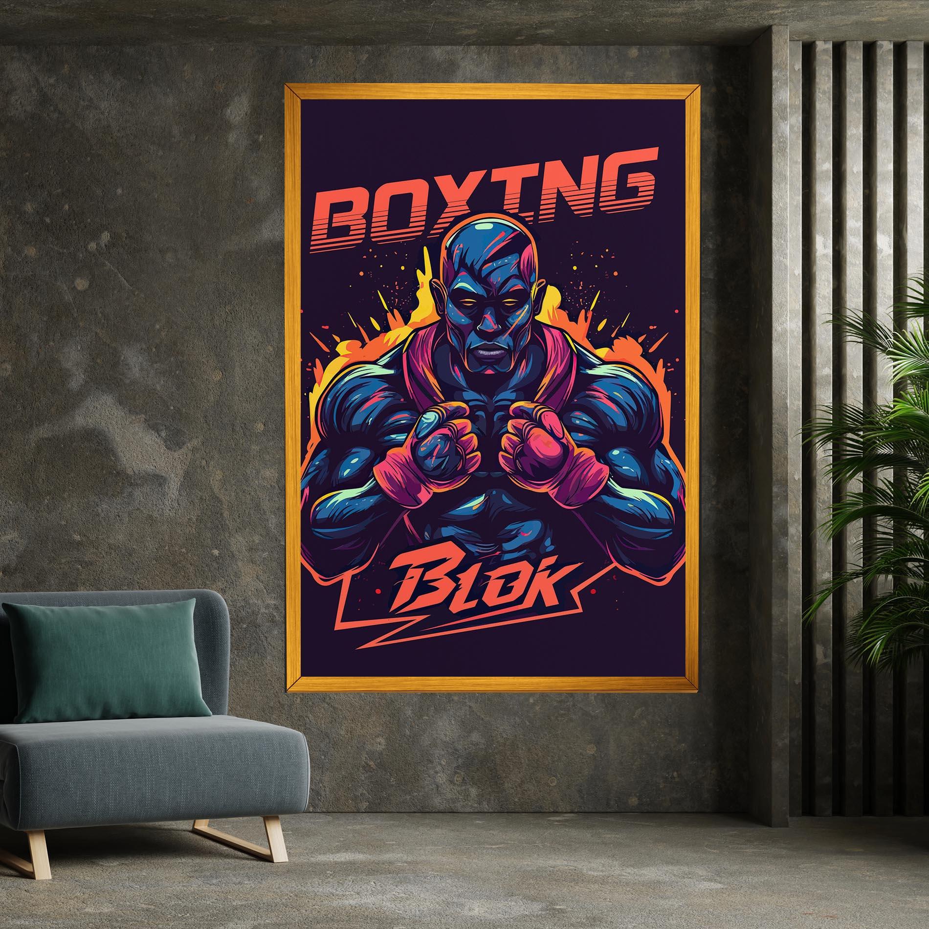 Obraz na Płótnie Boxing Blok mockup 7
