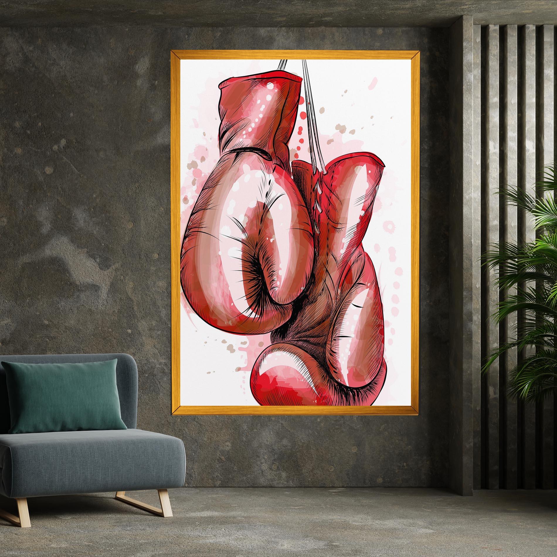 Obraz na Płótnie Red Painted Gloves mockup 7