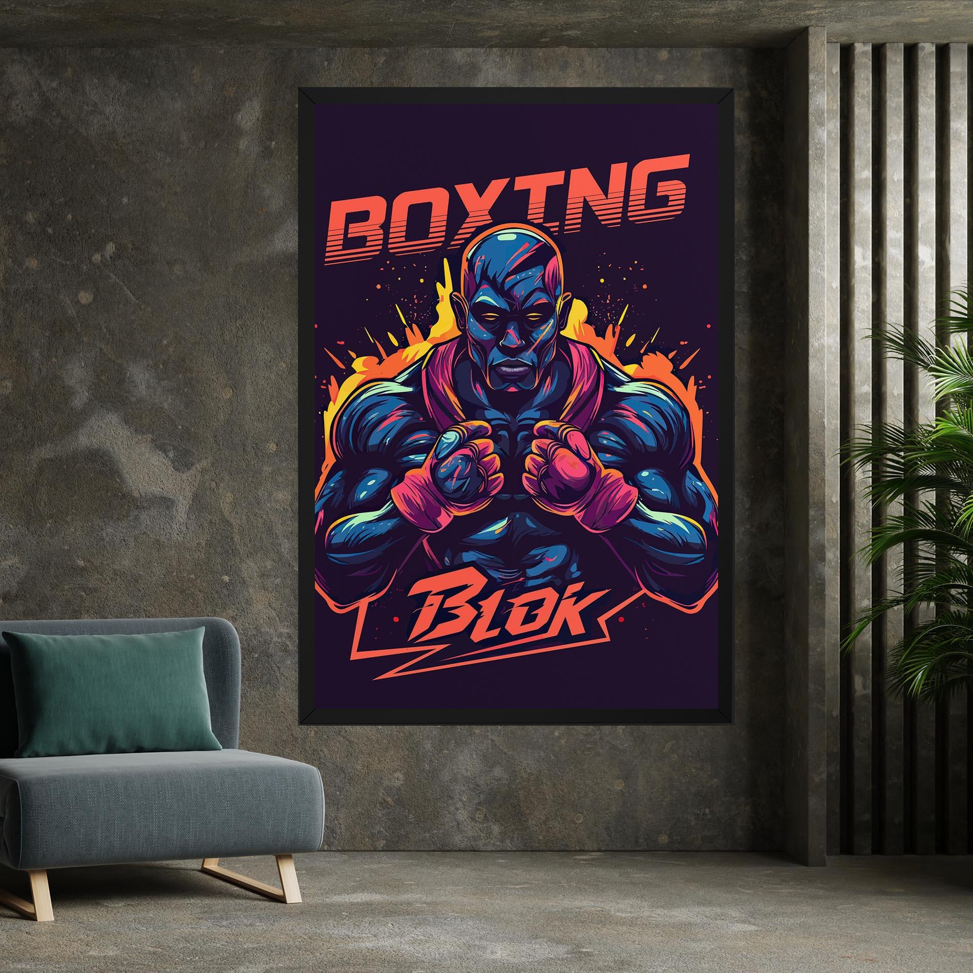 Obraz na Płótnie Boxing Blok mockup 7