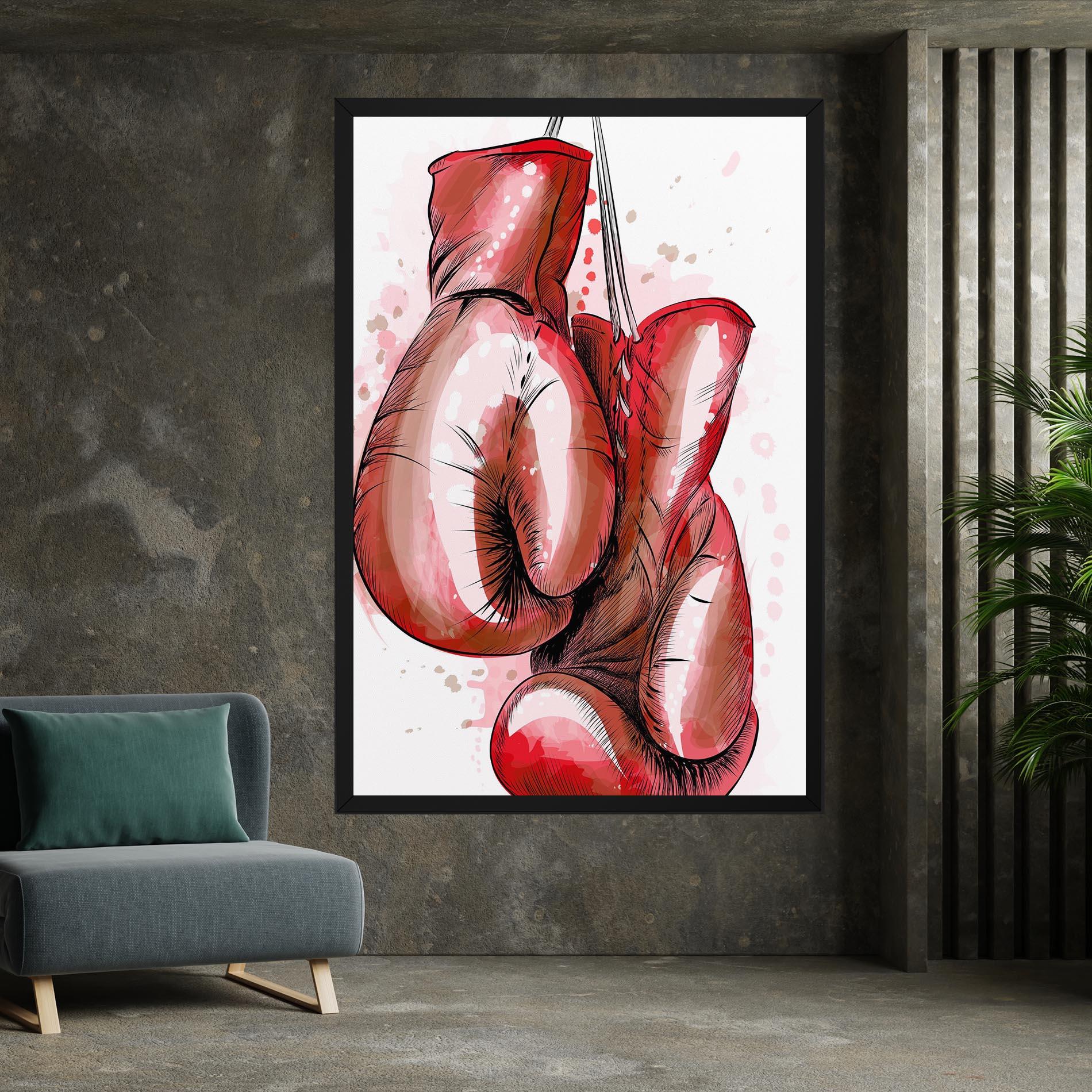 Obraz na Płótnie Red Painted Gloves mockup 7