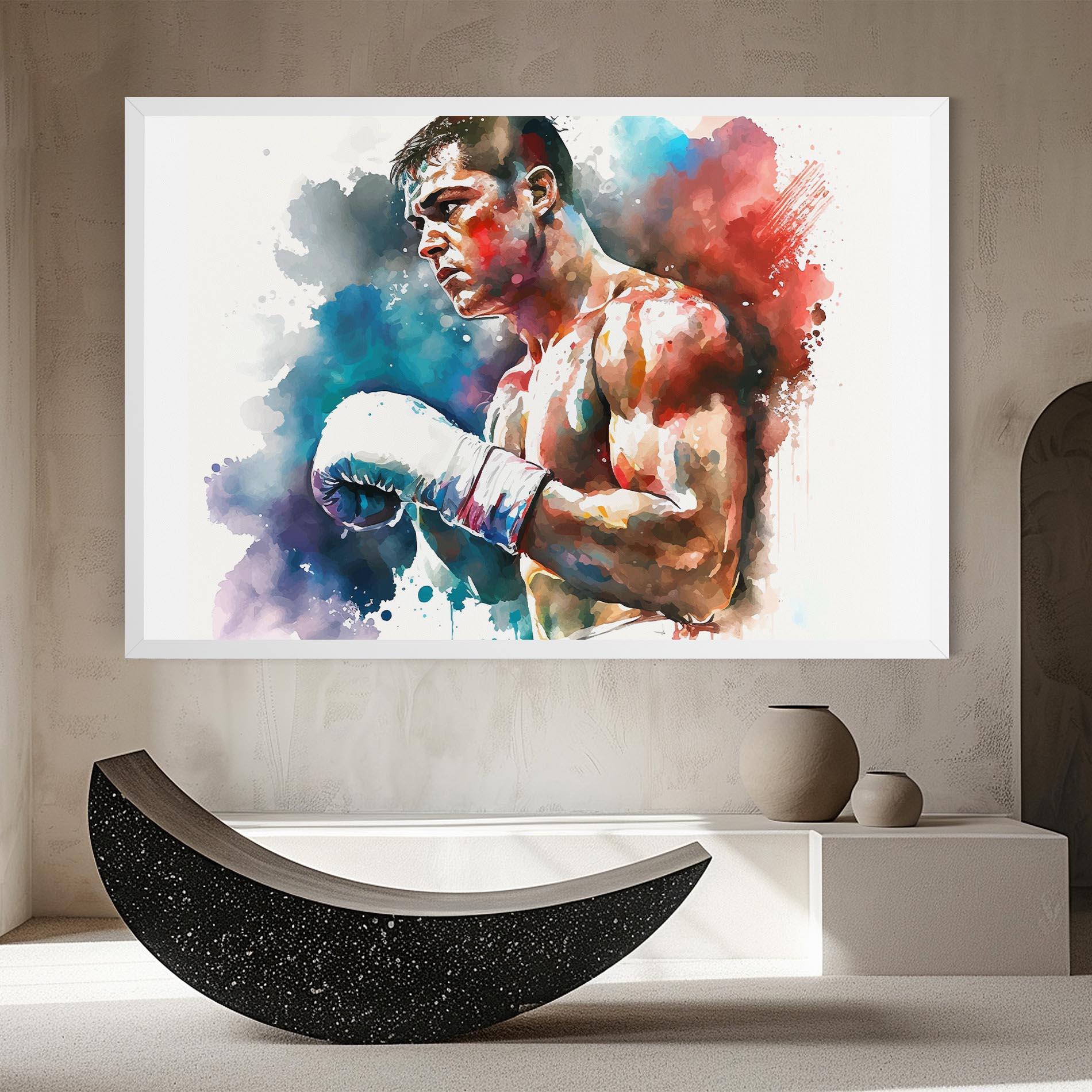 Obraz na Płótnie Boxing Red Blue mockup 8