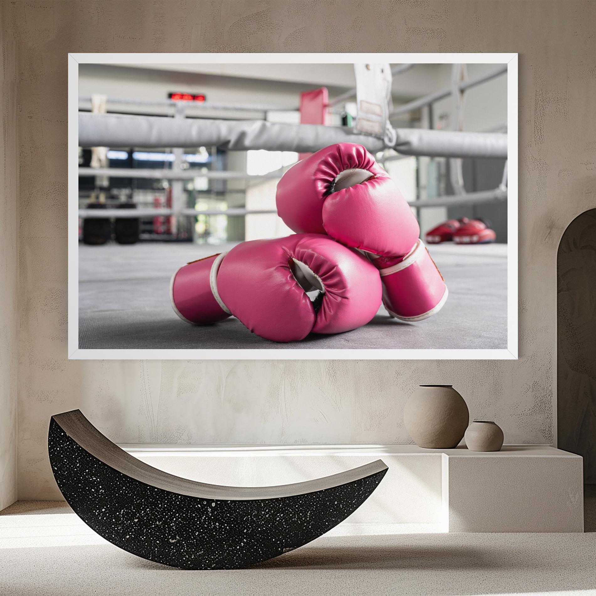 Obraz na Płótnie Pink Boxing Gloves mockup 8