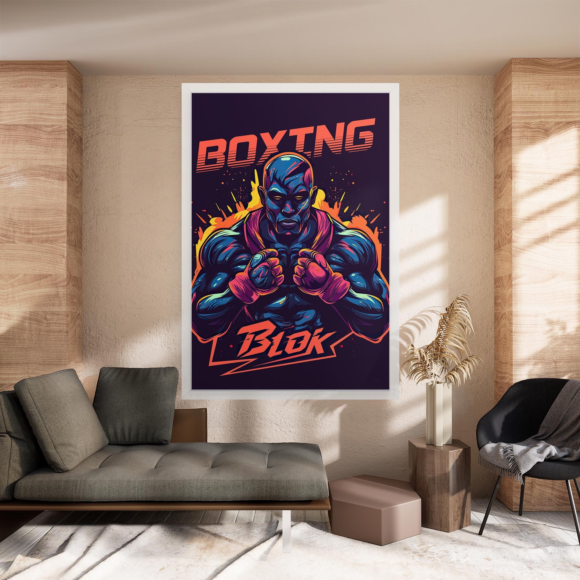 Obraz na Płótnie Boxing Blok mockup 8