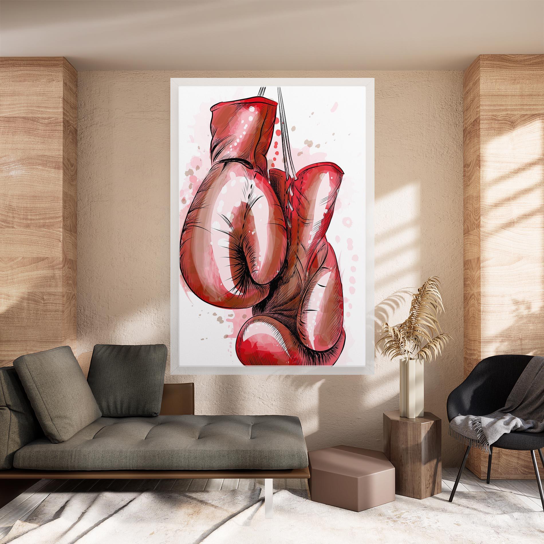 Obraz na Płótnie Red Painted Gloves mockup 8