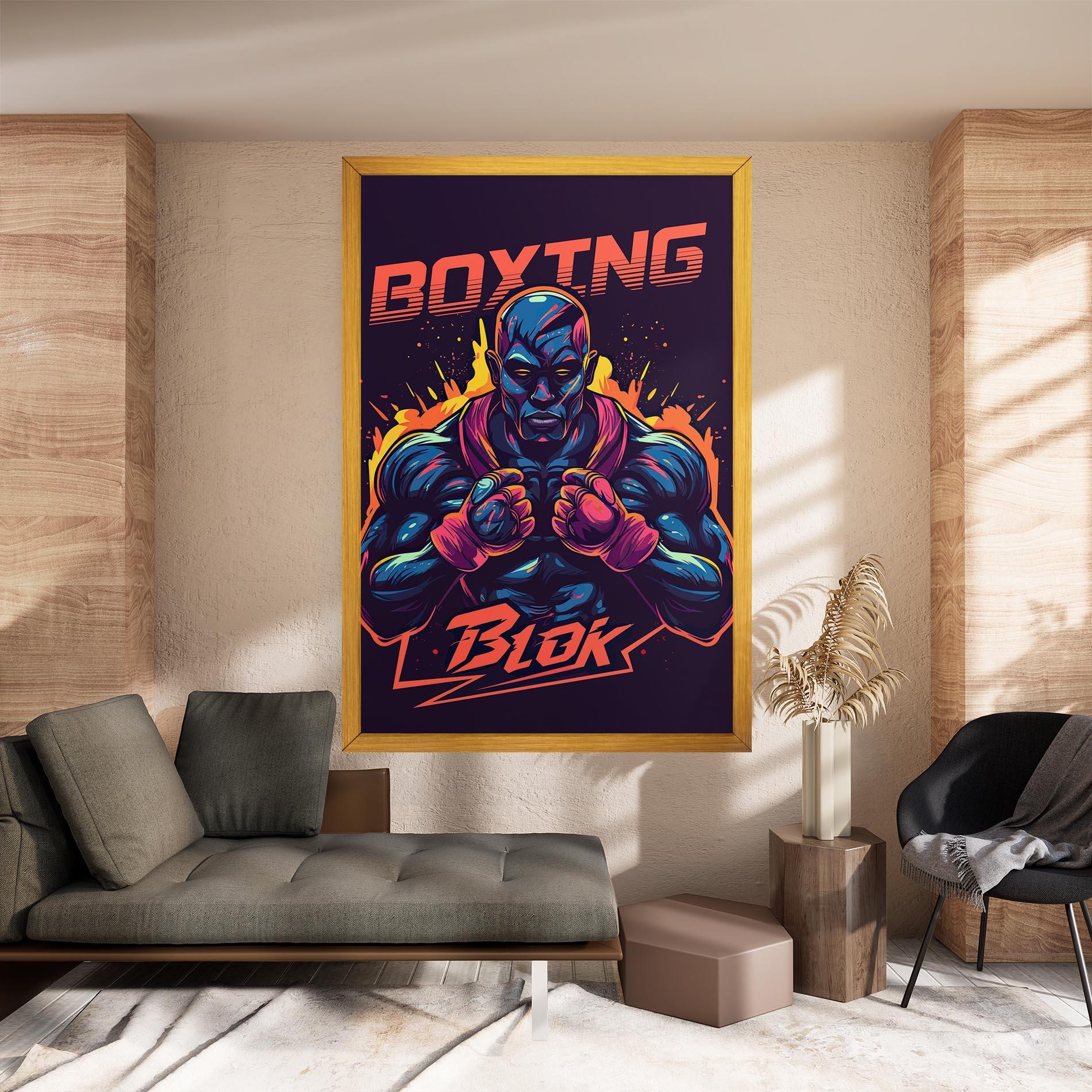 Obraz na Płótnie Boxing Blok mockup 8