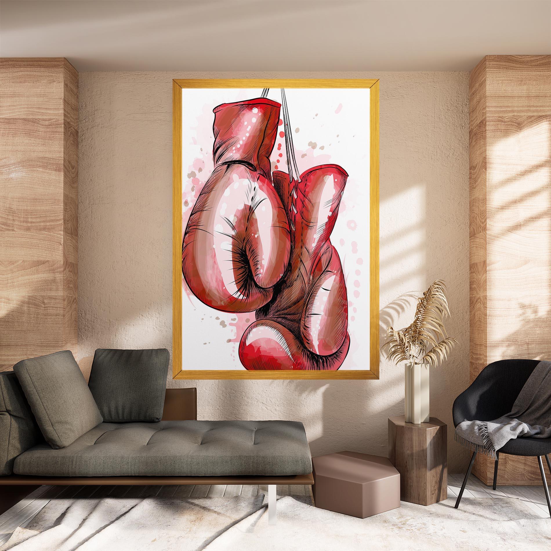 Obraz na Płótnie Red Painted Gloves mockup 8