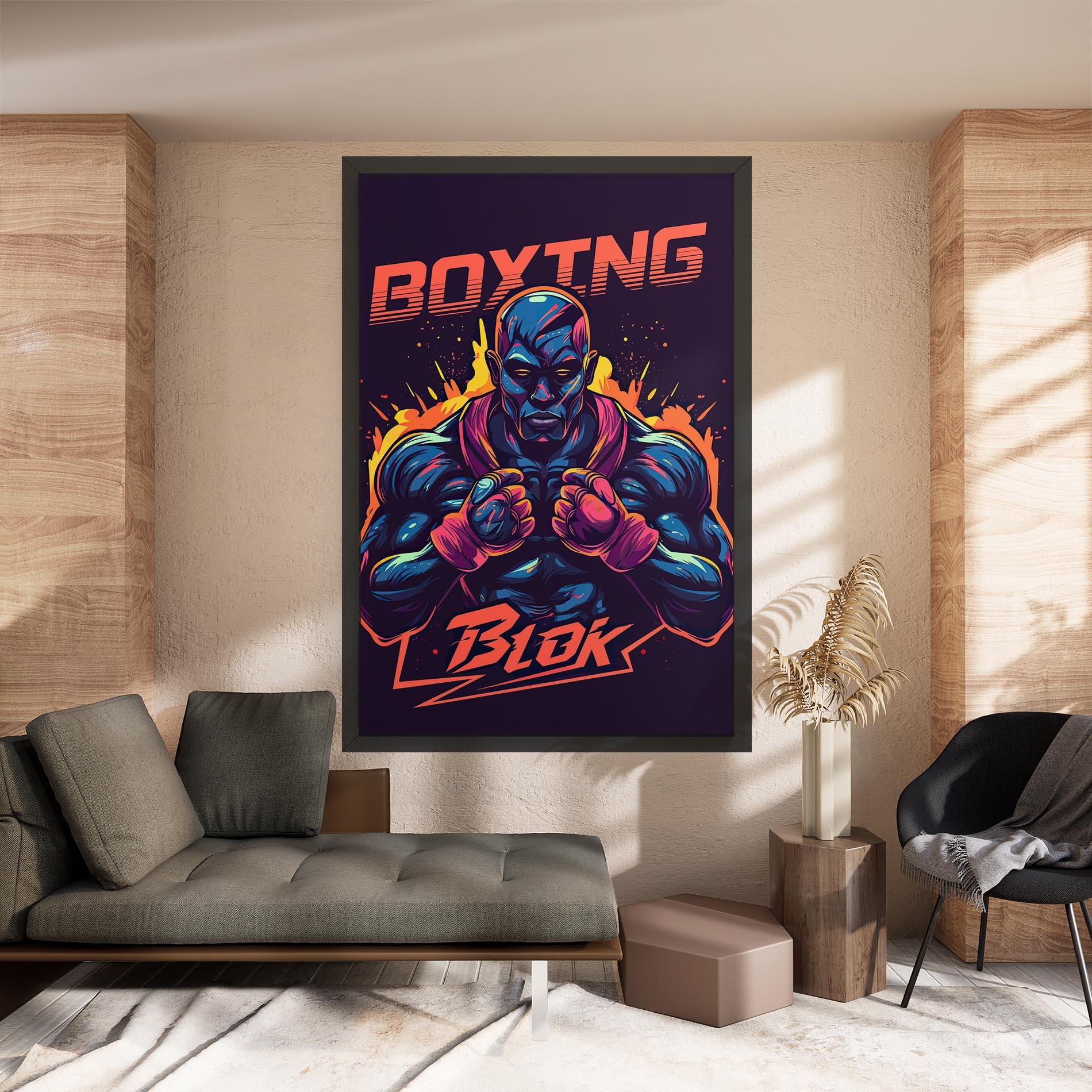 Obraz na Płótnie Boxing Blok mockup 8