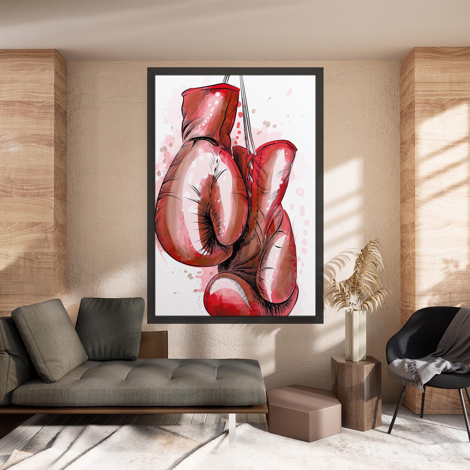 Obraz na Płótnie Red Painted Gloves mockup 8